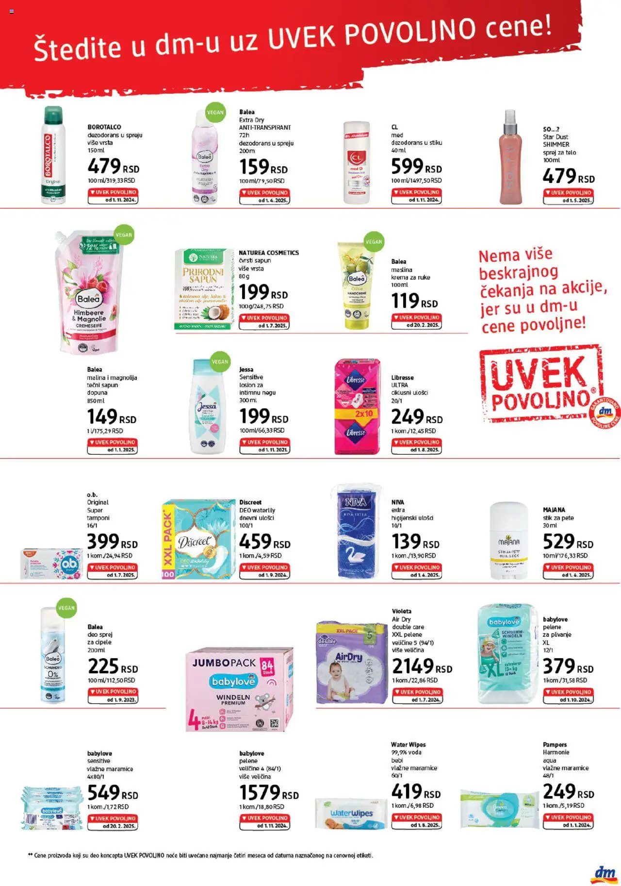 DM Drogerie katalog - važi od 16.08.2025 | Strana: 5 | Proizvode: Cipele, Dezodorans, Antiperspirant, Vlažne maramice