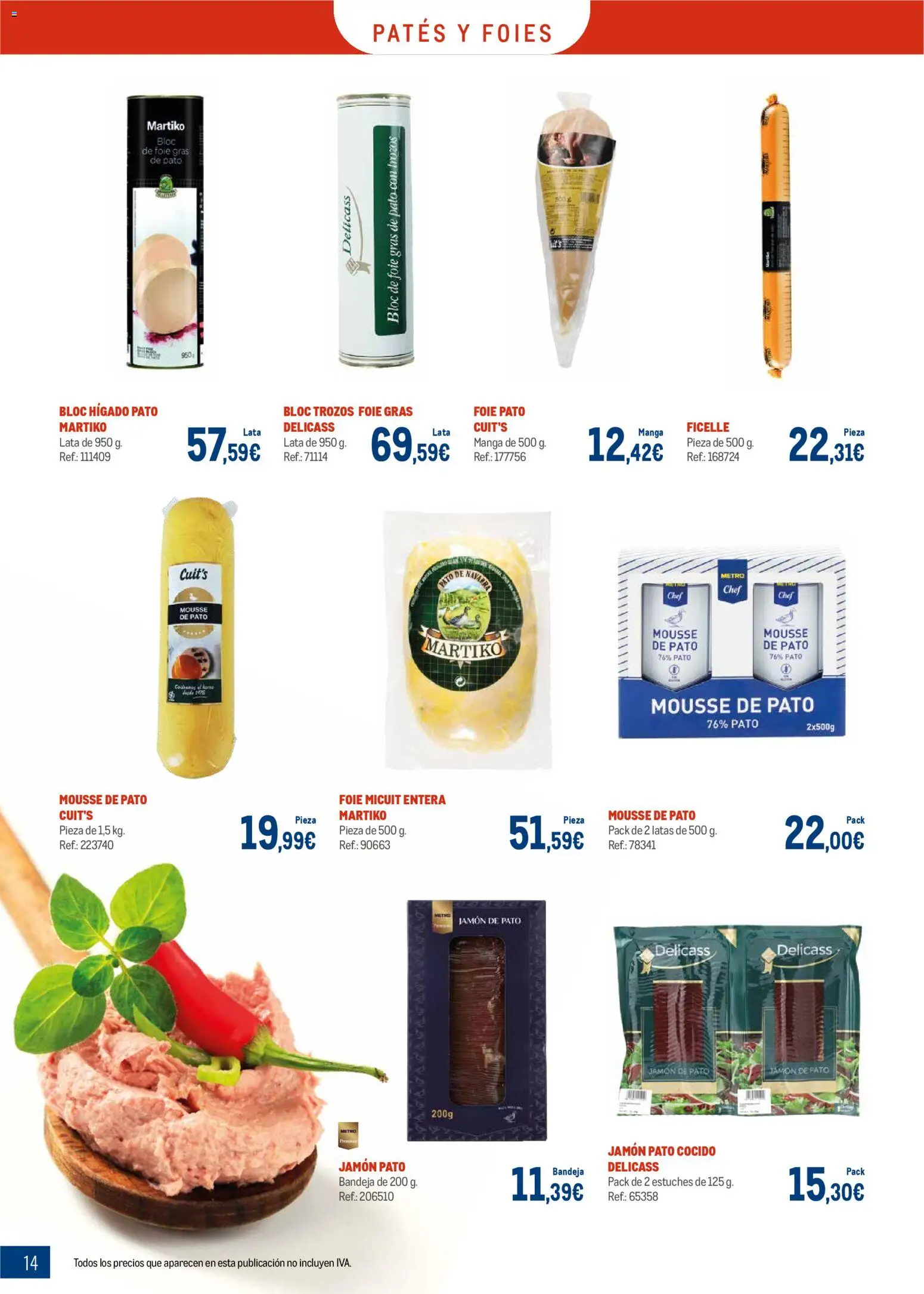 Makro - Charcuteria Levante │ válido desde el 01.12.2025 | Página: 14 | Productos: Mousse, Jamón, Bandeja