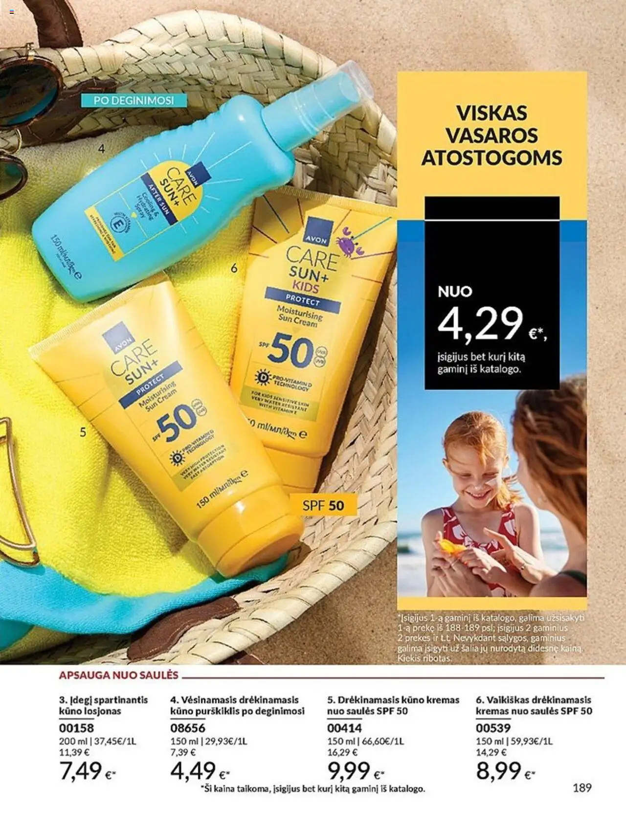AVON leidinys│galioja nuo 01.07.2025 | Puslapis: 189 | Prekių: Kremas, Kremas nuo saulės, Kūno kremas