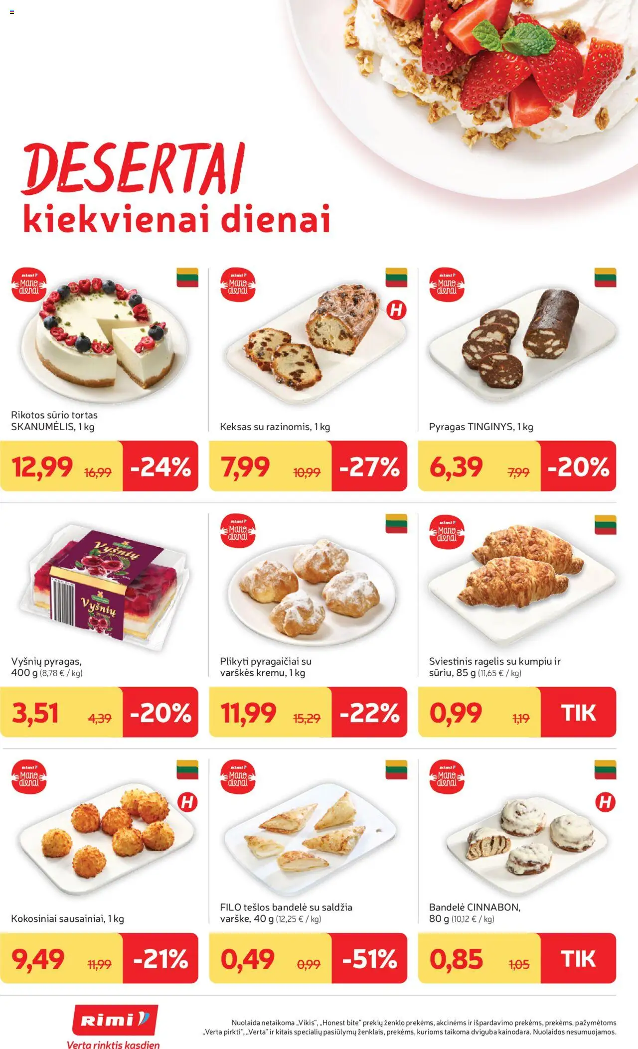 Rimi leidinys│galioja nuo 19.08.2025 | Puslapis: 10 | Prekių: Bandelė, Tortas, Pyragas