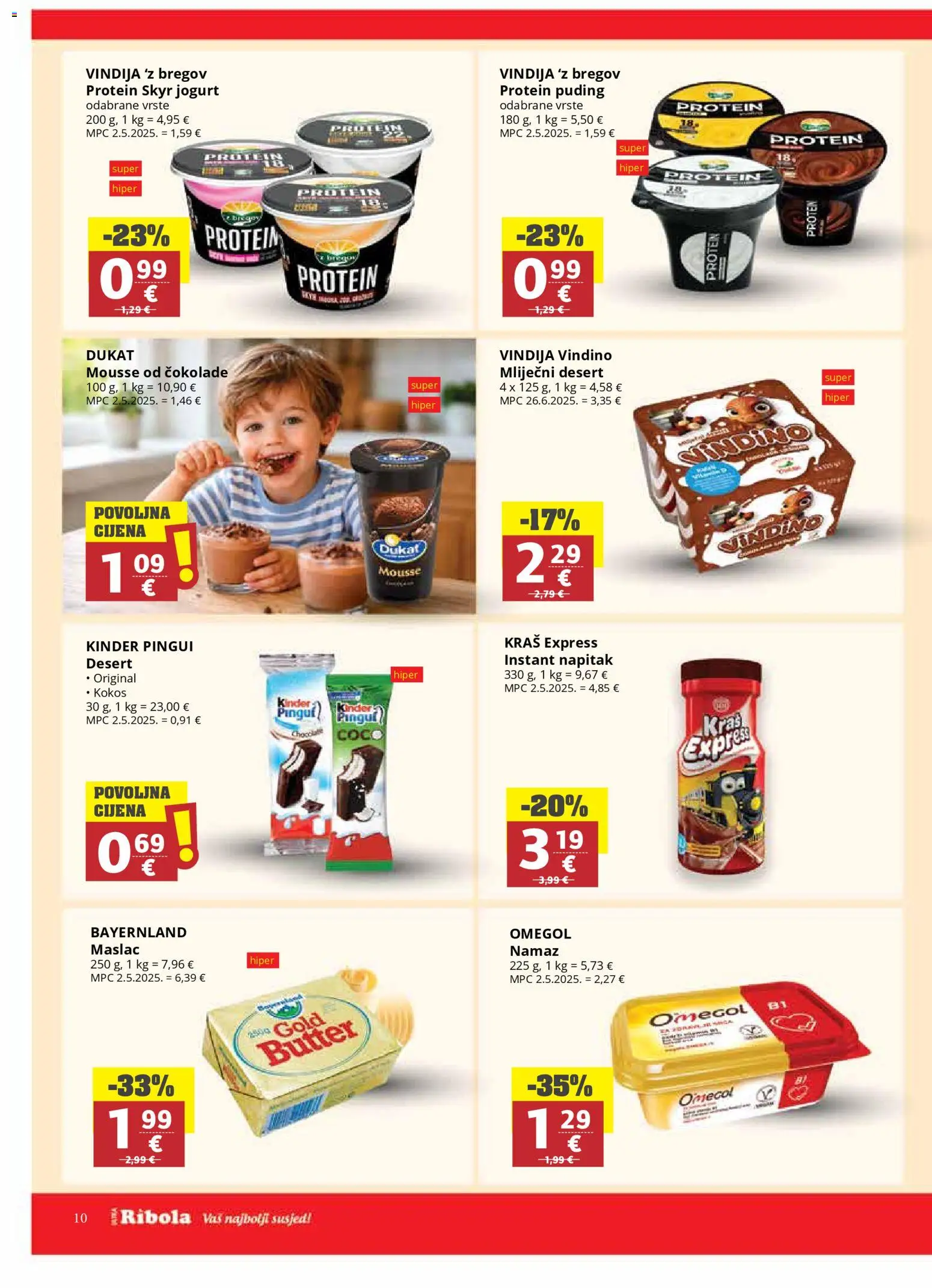 Ribola katalog | vrijedi od 11.03.2026 | Stranica: 10 | Proizvodi: Protein puding, Maslac, Jogurt, Puding