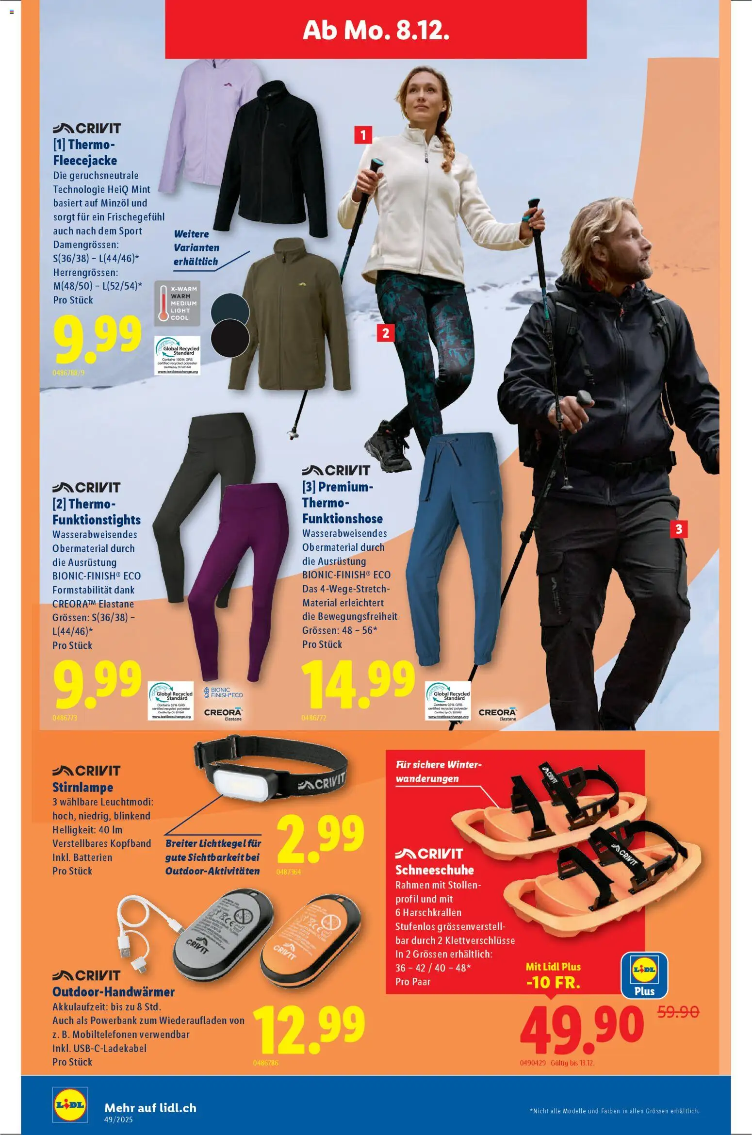 Lidl Aktionen – gültig ab 04.12.2025 | Seite: 26 | Produkte: Stirnlampe, Powerbank