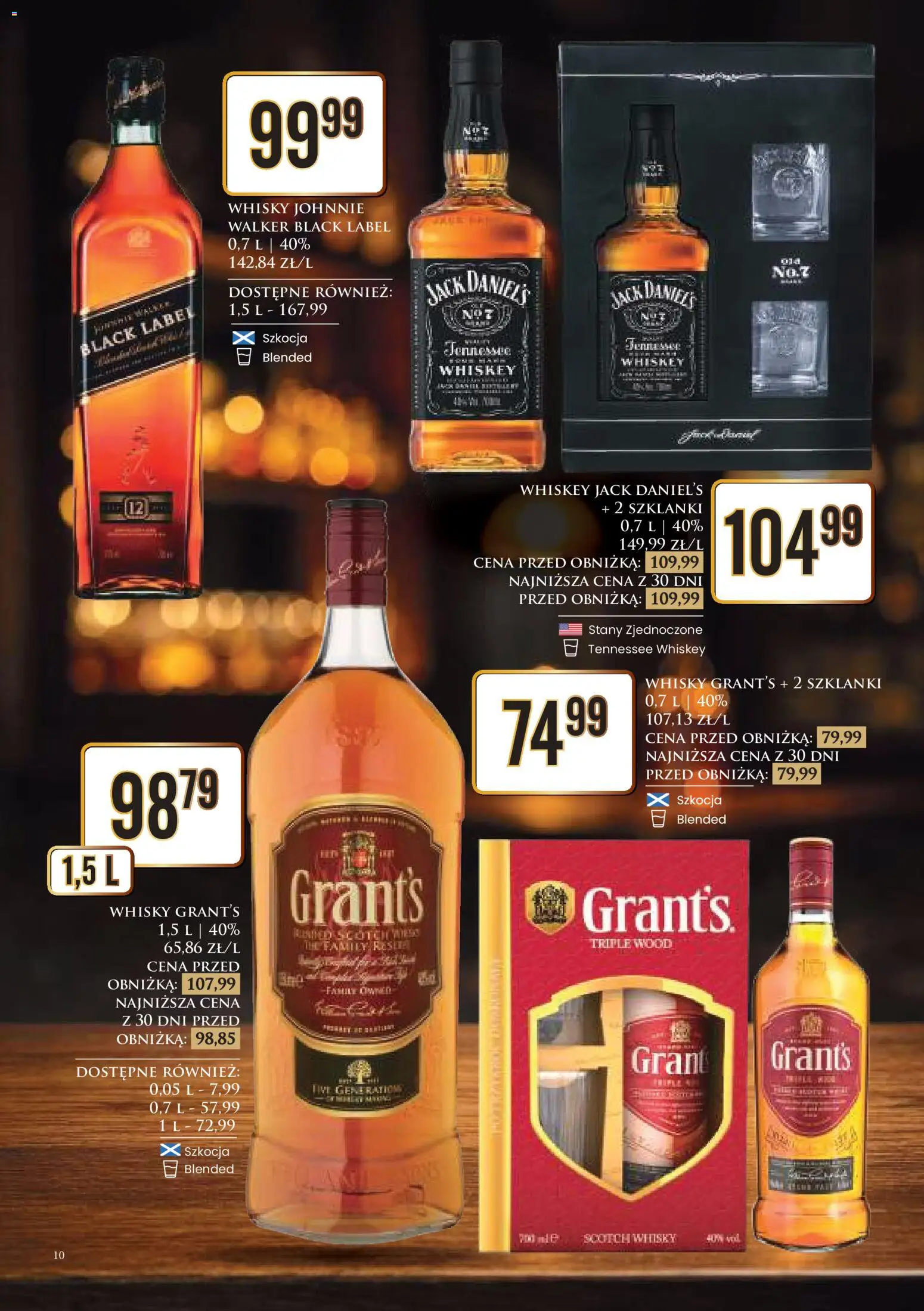Dino Gazetka alkoholowa od 21.11.2025 | Strona: 10 | Produkty: Grant's, Black Label, Szklanki, Whisky