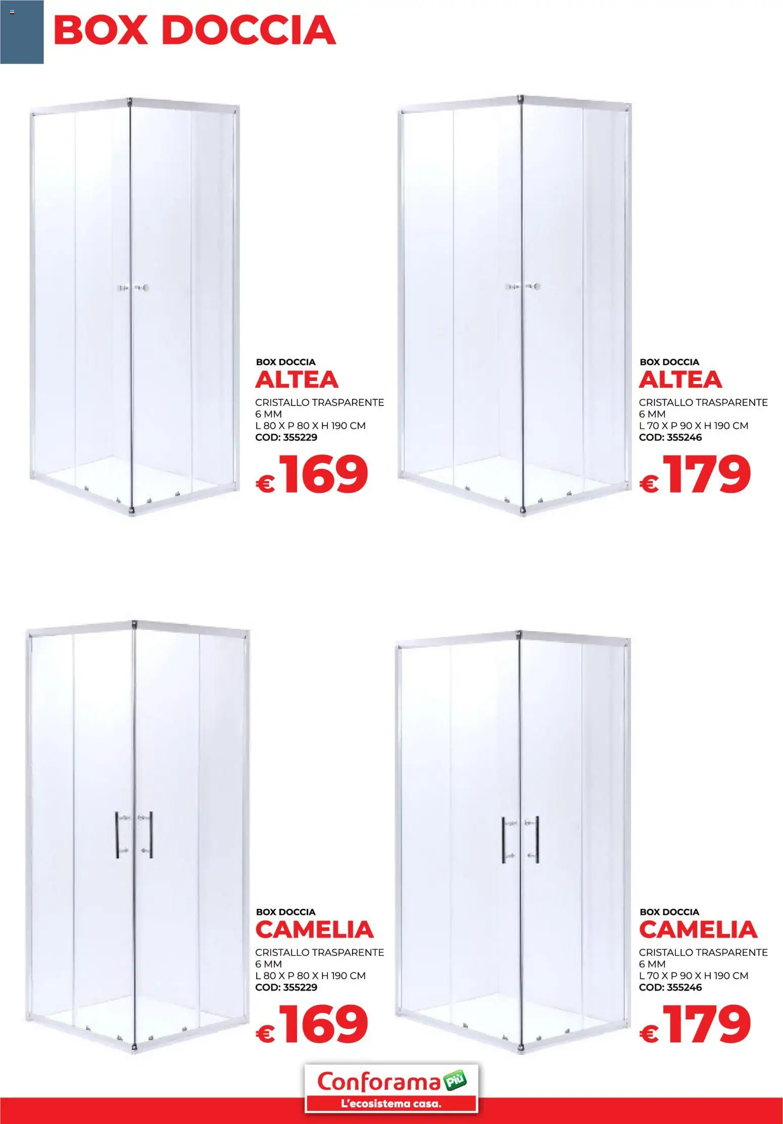 Volantino Conforama del 30.01.2026 | Pagina: 24 | Prodotti: Box doccia, Doccia