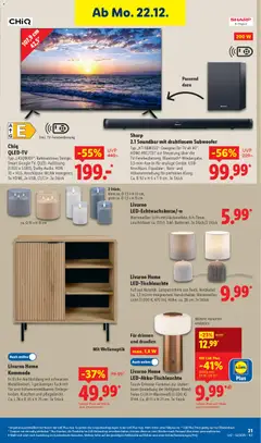 Lidl Prospekt Lüchow ab 22.12.2025 gültig | Seite: 33 | Produkte: USB, Kommode, Tür, TV