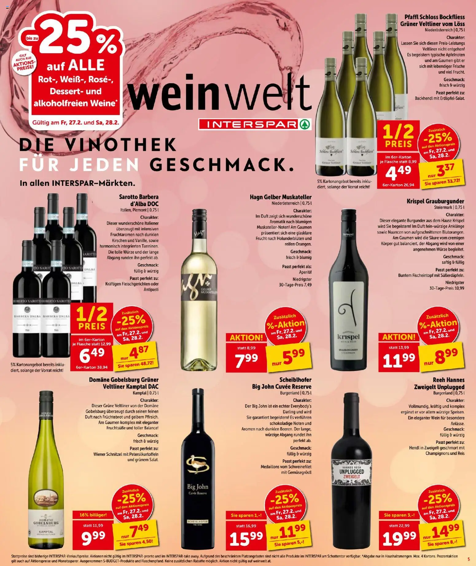 Interspar Flugblatt gültig ab 26.02.2026 | Seite: 5 | Produkte: Duft, Wein, Reis
