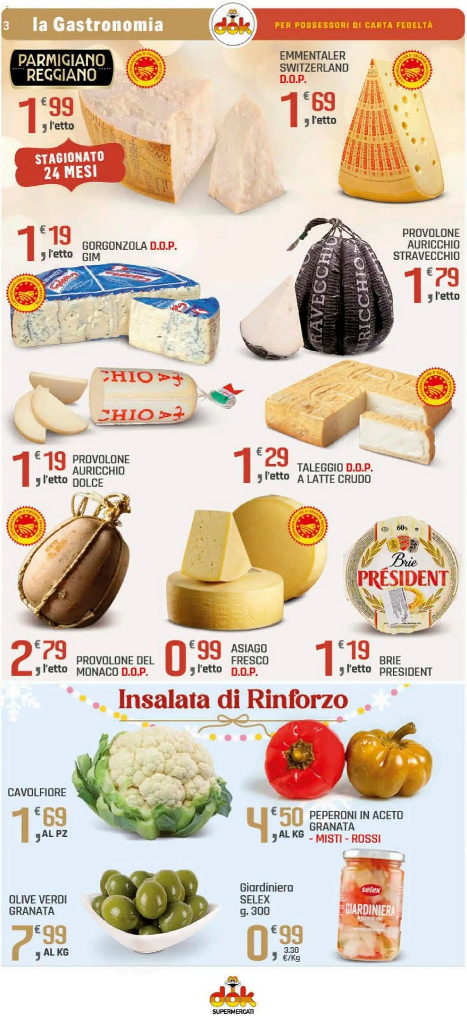 Volantino DOK del 17.12.2025 | Pagina: 3 | Prodotti: Peperoni, Olive, Aceto, Parmigiano