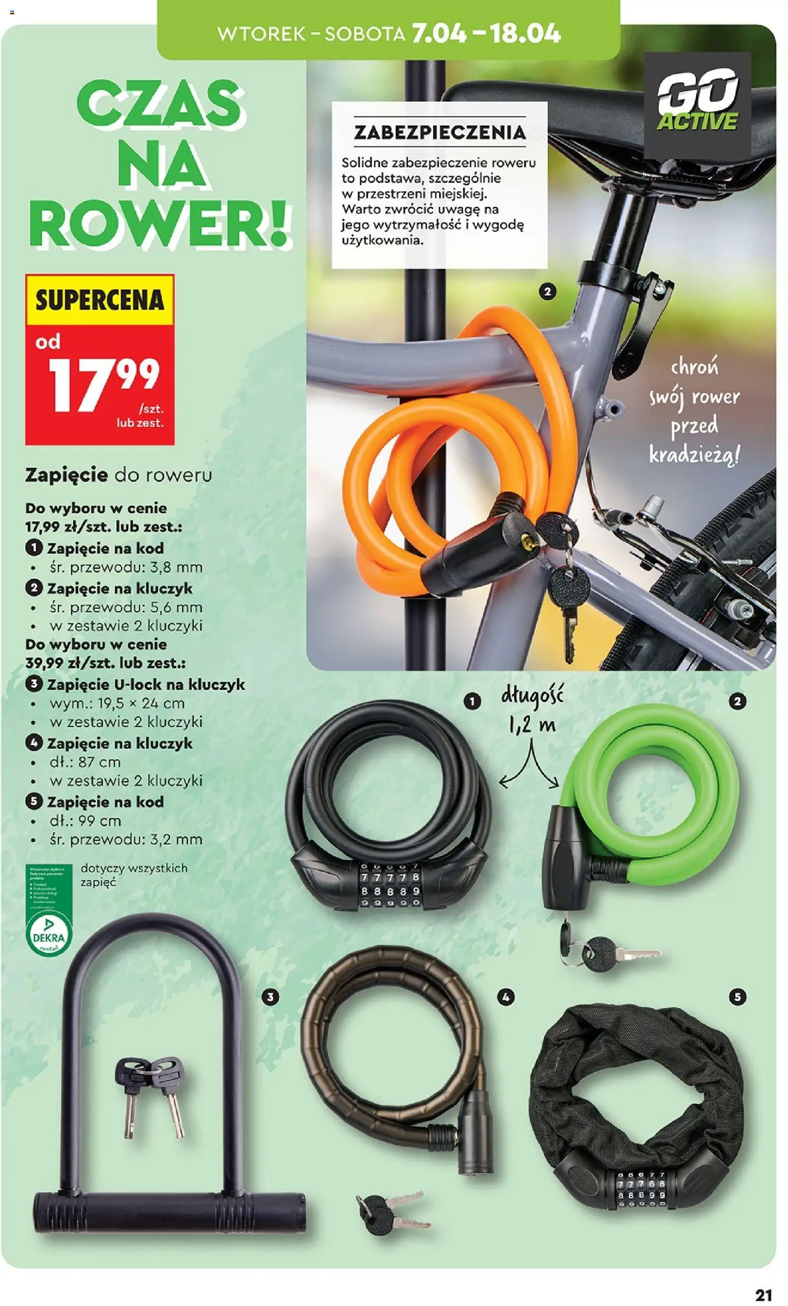 Biedronka gazetka - Hity i inspiracje od 07.04.2026 | Strona: 21 | Produkty: Rower