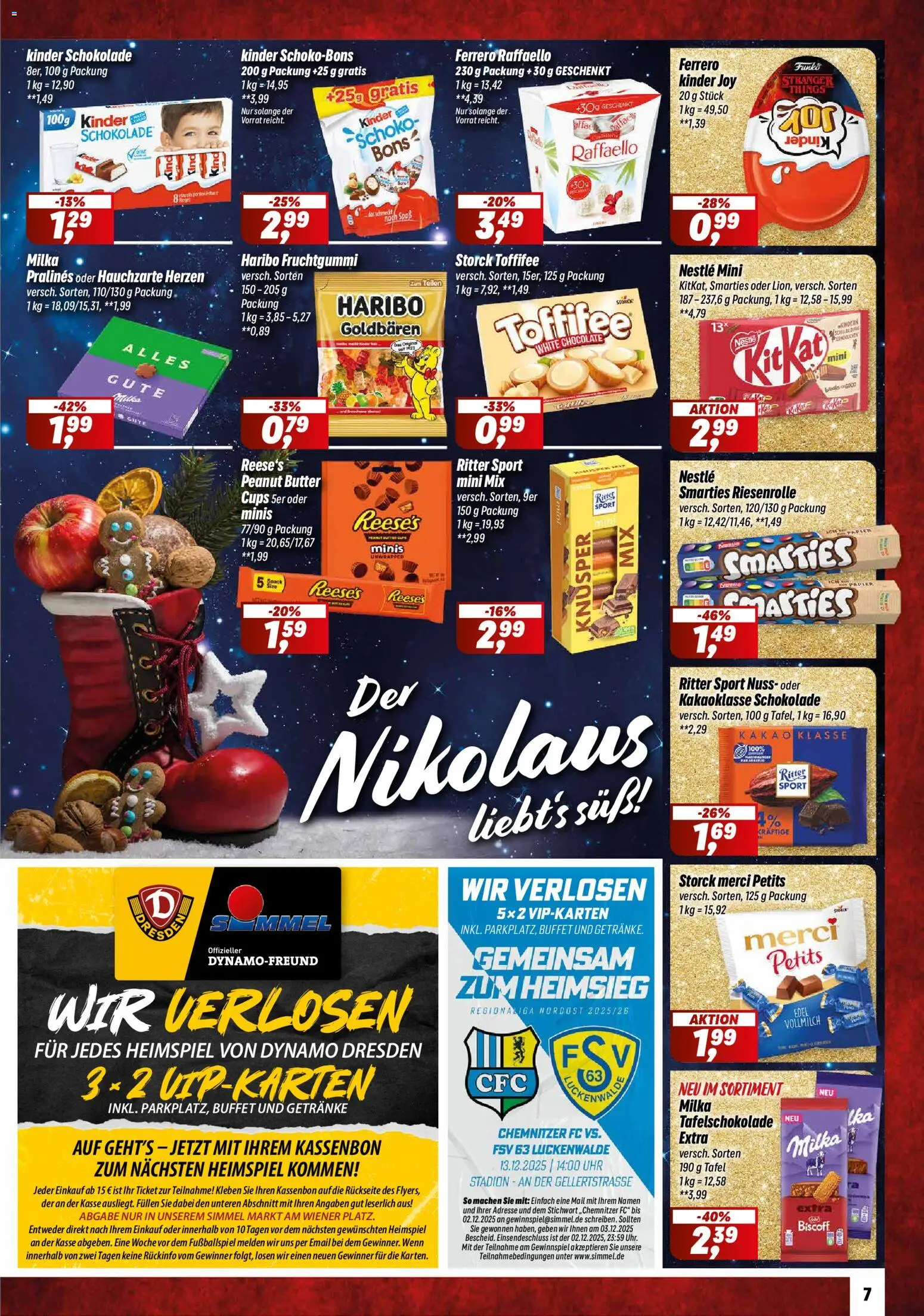 Simmel Prospekt 	 – gültig ab 01.12.2025 | Seite: 7 | Produkte: Haribo, Butter, Kinder joy, Uhr