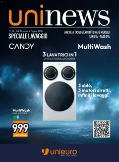 Anteprima del volantino Unieuro volantino Lavaggio valido a partire dal 20.03.2026