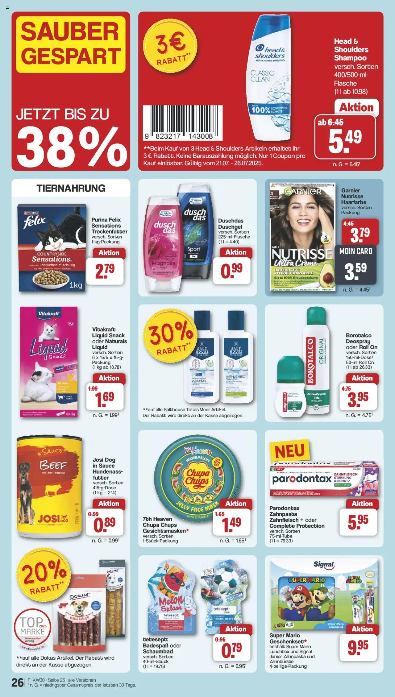 Famila Nordwest Prospekt 	 - gültig ab dem 21.07.2025 | Seite: 31 | Produkte: Head & shoulders, Duschgel, Zahnpasta, Duschdas