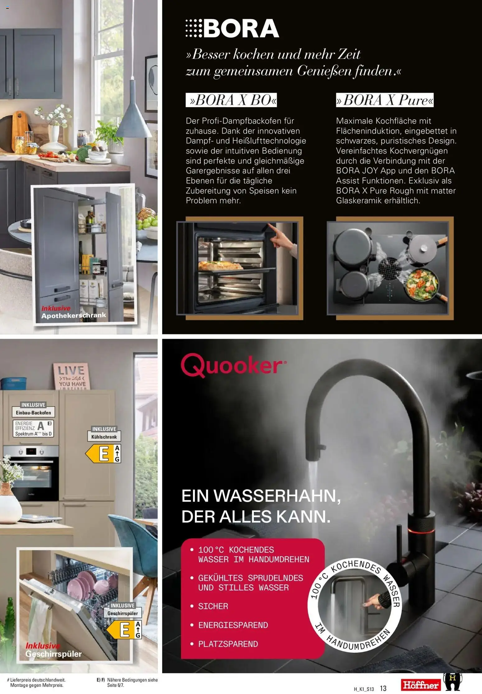 Höffner - Höffner: Möbelangebote – gültig ab 23.12.2025 | Seite: 13 | Produkte: Geschirrspüler, Kühlschrank, Wasser