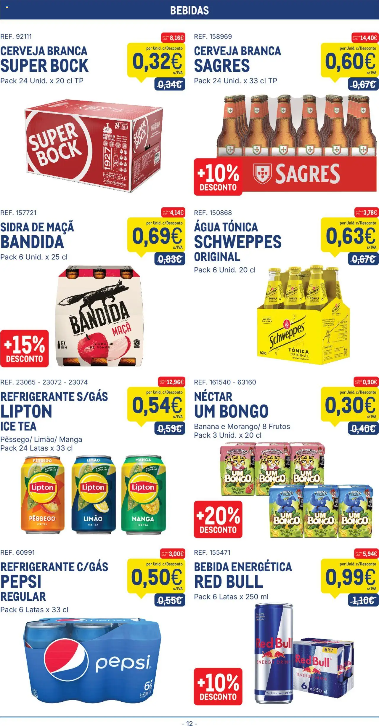 Makro folheto │ válido de 21.10.2025 | Página: 12 | Produtos: Banana, Super bock, Maça, Cerveja