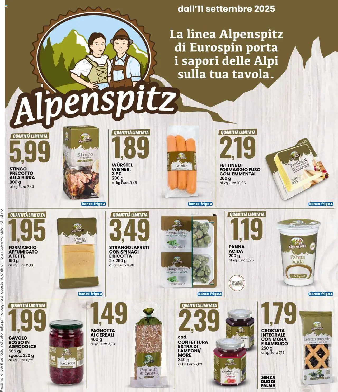 Volantino Eurospin del 11.09.2025 | Pagina: 9 | Prodotti: Birra, Olio, Cavolo, Spinaci