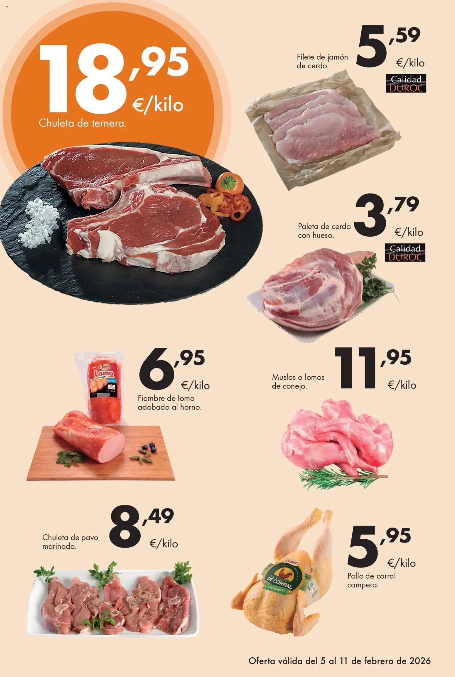 Lupa Supermercados - Tus vecinos de confianza │ válido desde el 05.02.2026 | Página: 2 | Productos: Jamón, Cerdo, Filete