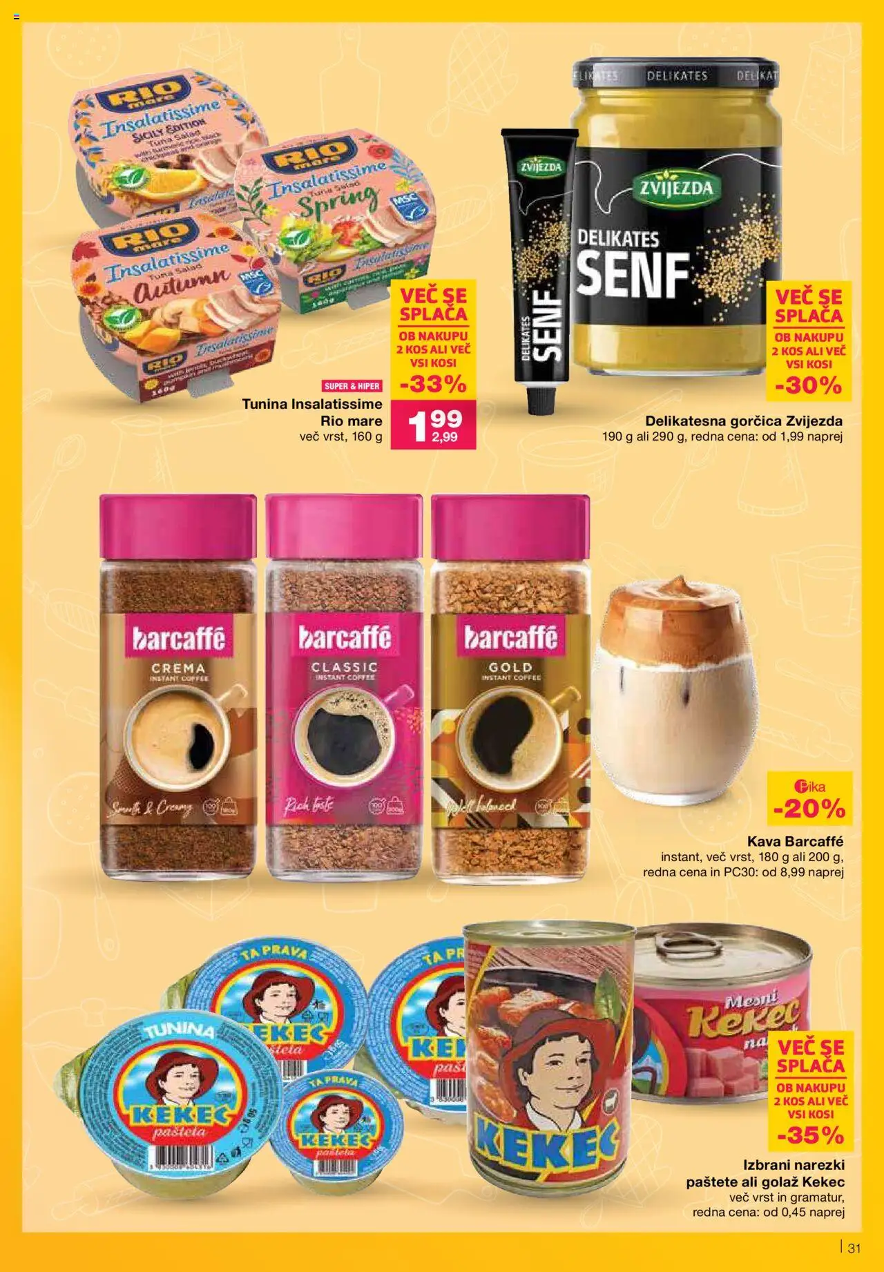 Mercator katalog │ velja od 12.06.2025 | Stran: 31 | Izdelki: Pašteta, Kos, Gorčica, Pas