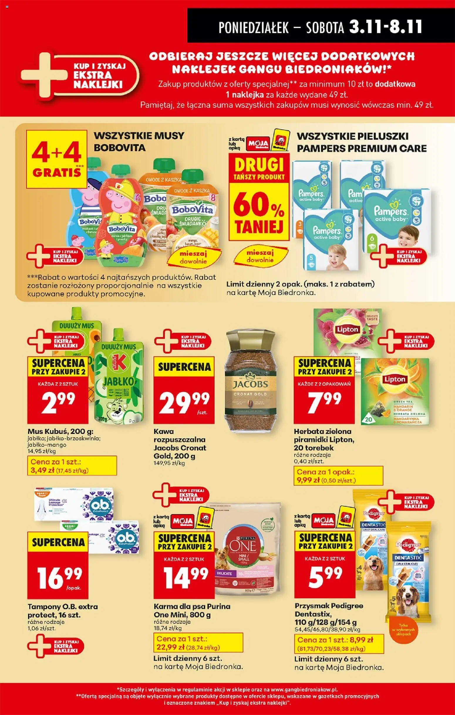 Biedronka gazetka od 03.11.2025 | Strona: 49 | Produkty: Karta, Pampers, Pedigree, Kawa