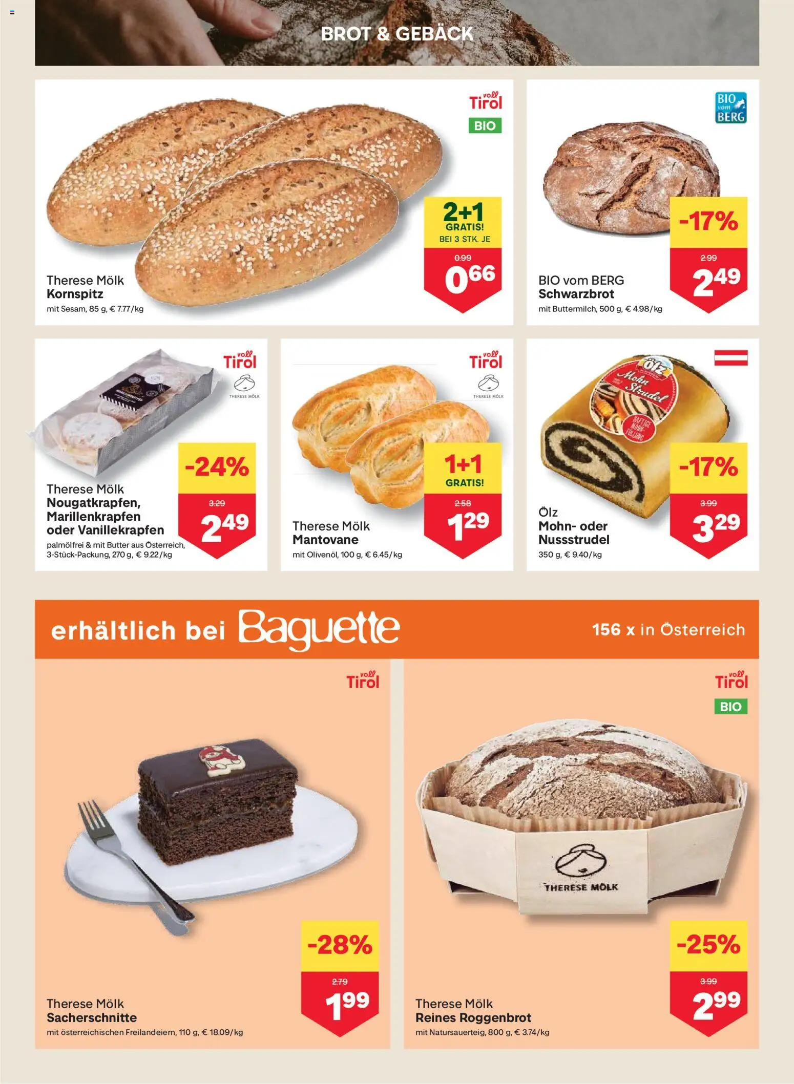 MPREIS Absam gültig ab 30.01.2026 | Seite: 4 | Produkte: Jääkaappipakastin, Butter, Brot