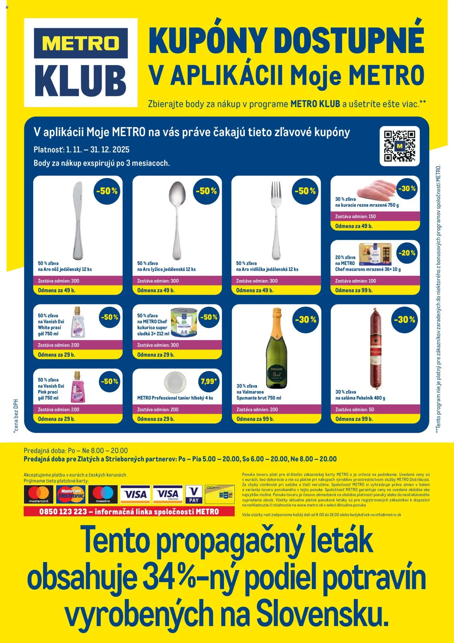Nové Metro akcie – leták je platný od 19.11.2025 | Strana: 40 | Produkty: Saláma, Vanish, Kuracie rezne, Kukurica