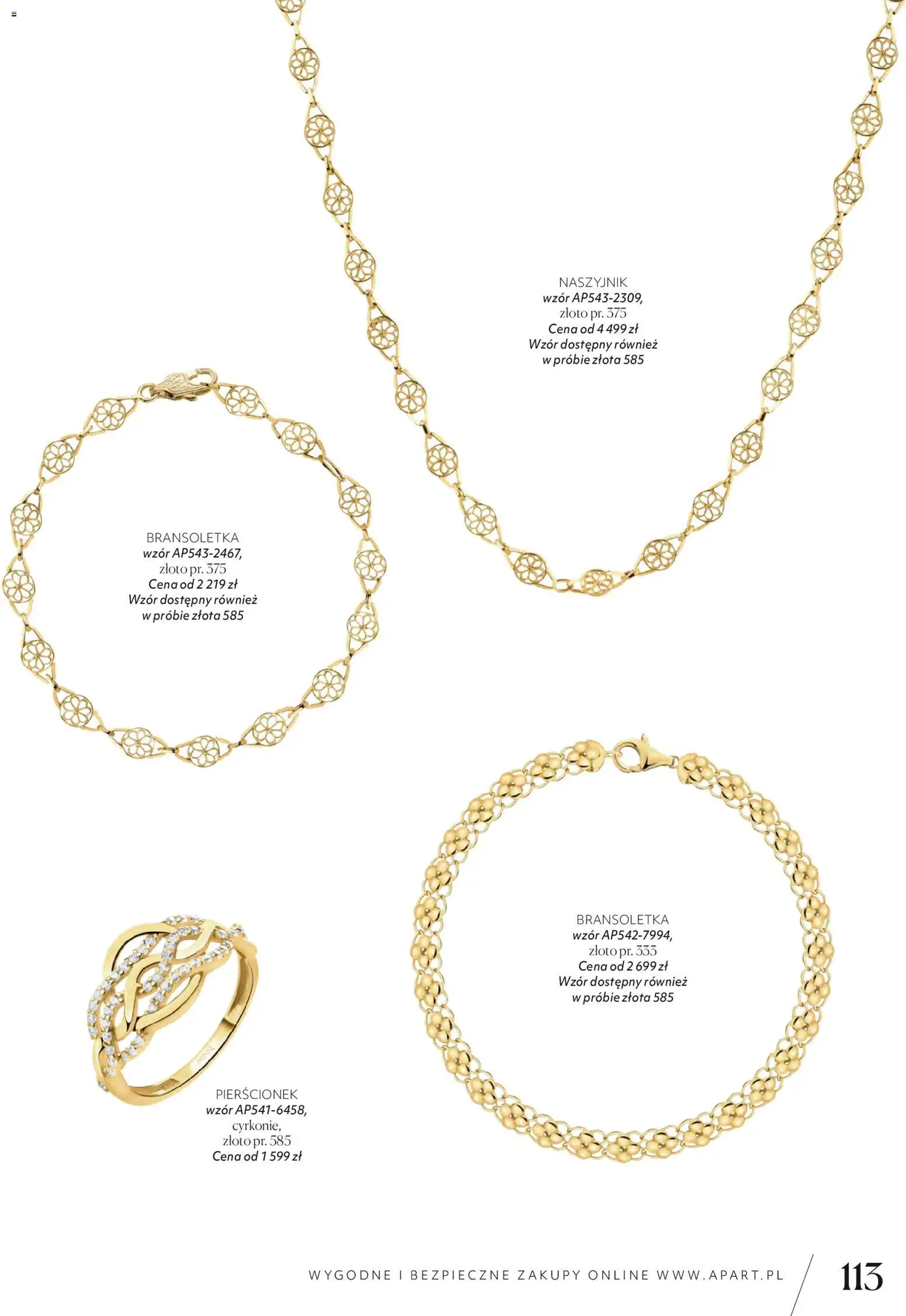 Apart promocje od 04.11.2025 | Strona: 115 | Produkty: Naszyjnik, Bransoletka, Pierścionek