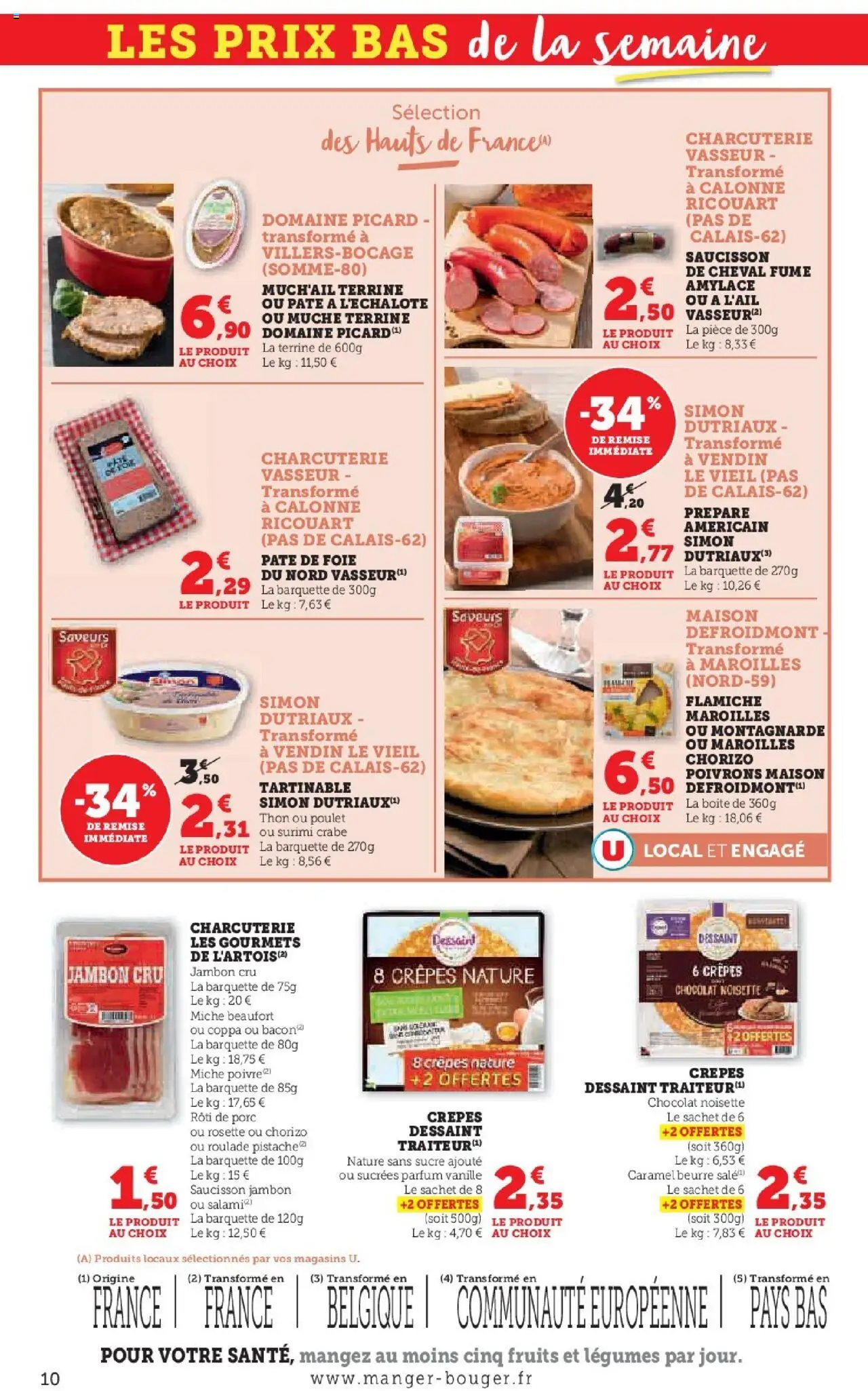 {H1} | Page: 10 | Produits: Beaufort, Sucre, Jambon Cru, Chocolat