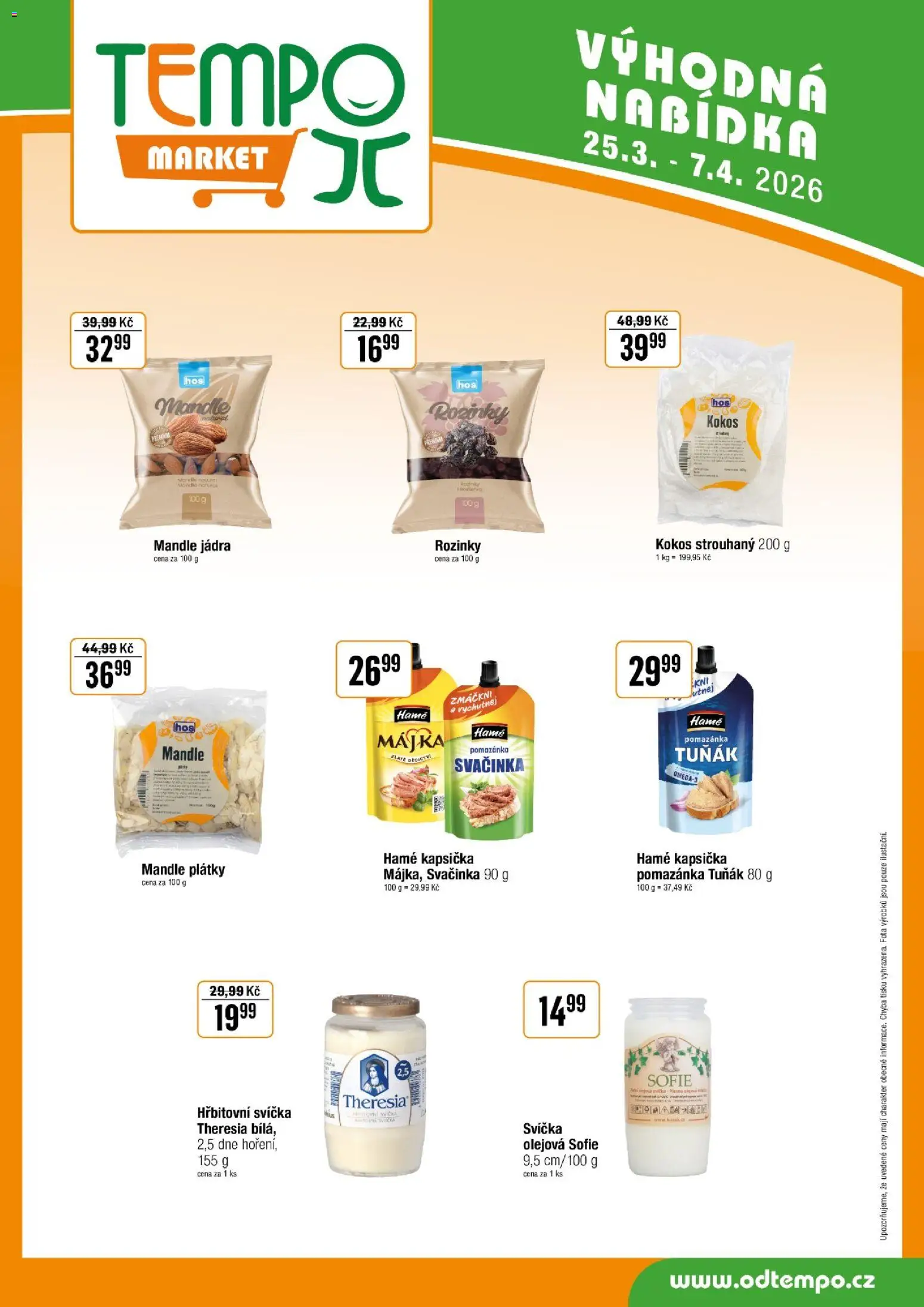 Tempo leták od 25.03.2026 | Strana: 14 | Produkty: Tuňák, Kokos strouhaný, Pomazánka, Kokos
