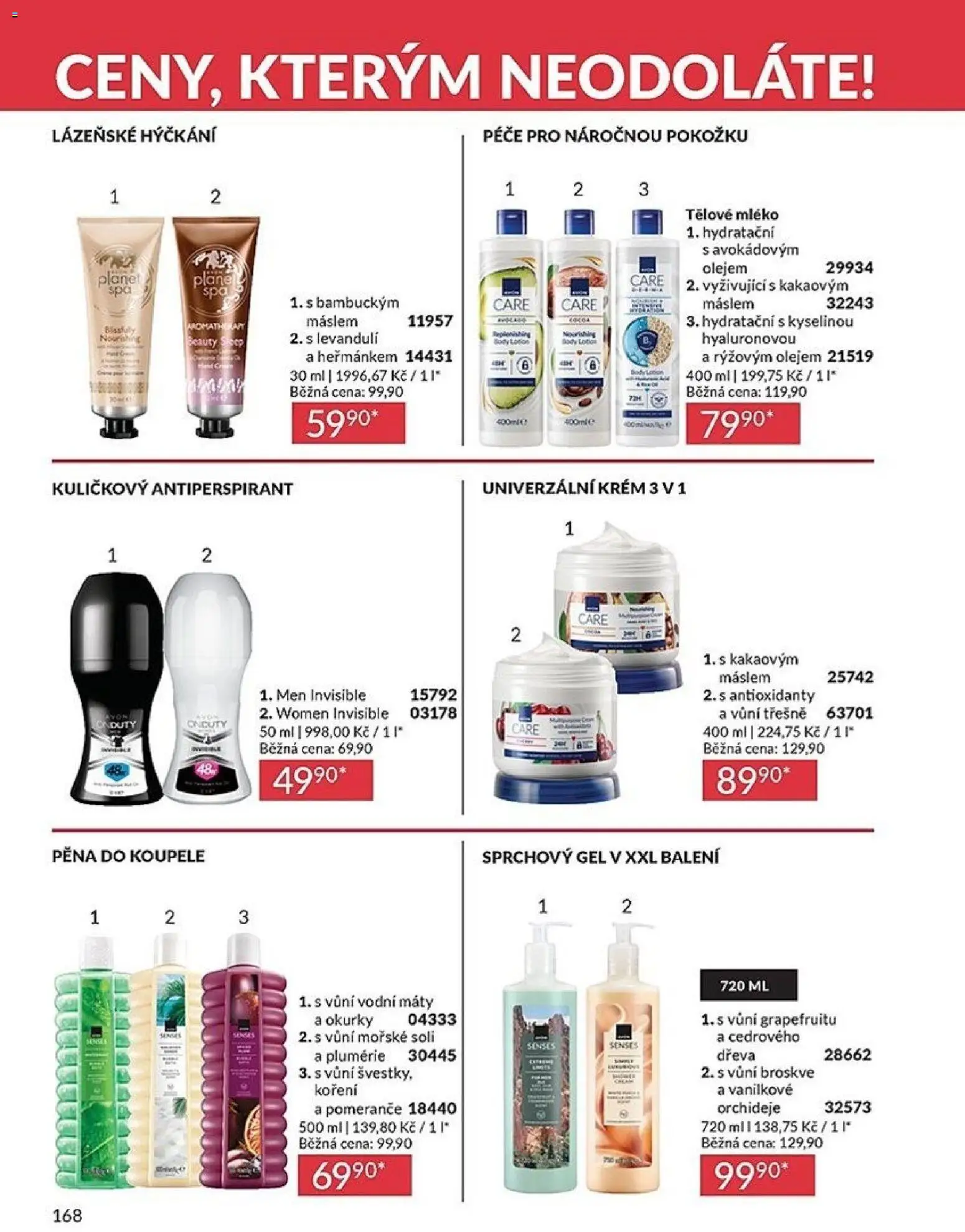 Avon katalog 3/2026 od 01.03.2026 | Strana: 168 | Produkty: Tělové mléko, Antiperspirant, Okurky, Body