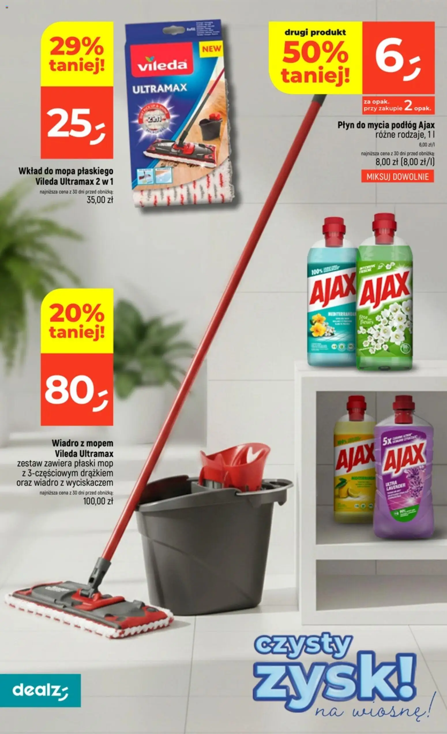 Dealz gazetka - Czysty zysk od 19.03.2026 | Strona: 10 | Produkty: Płyn do mycia podłóg, Vileda