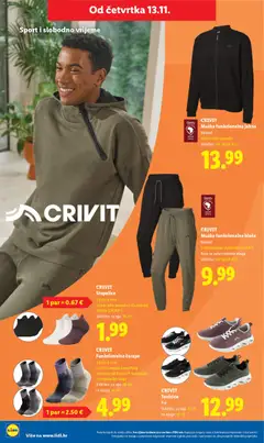 CRIVIT Muška funkcionalna jakna, Komad, Visoki udio pamuka, Veličine: 48-58 (M-XL) - Pregled kataloga iz trgovine Lidl, vrijedi od 10.11.2025 | Stranica: 60 | Proizvodi: Jakna, Hlače, Čarape, Tenisice