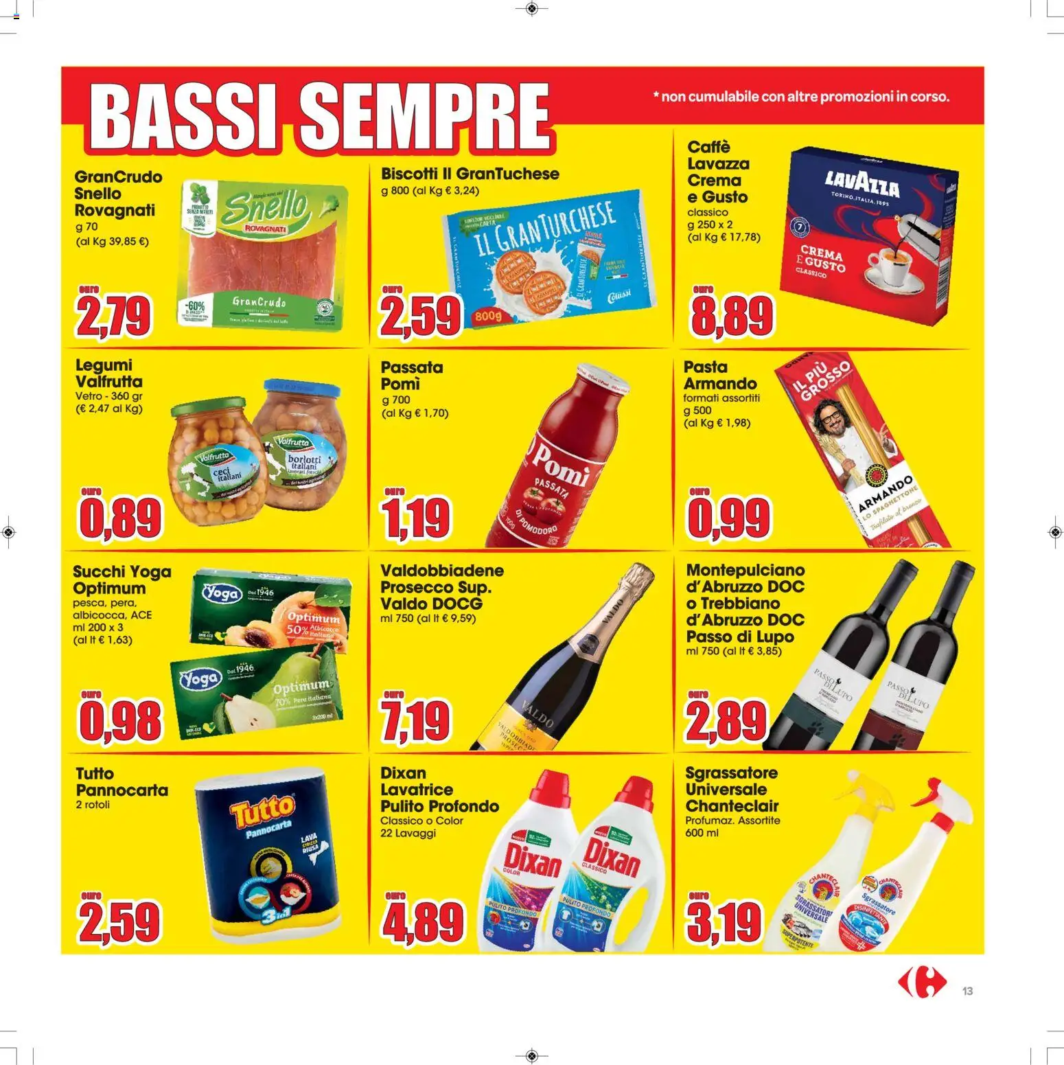Volantino Carrefour del 15.01.2026 | Pagina: 13 | Prodotti: Crema, Caffè, Biscotti, Sgrassatore