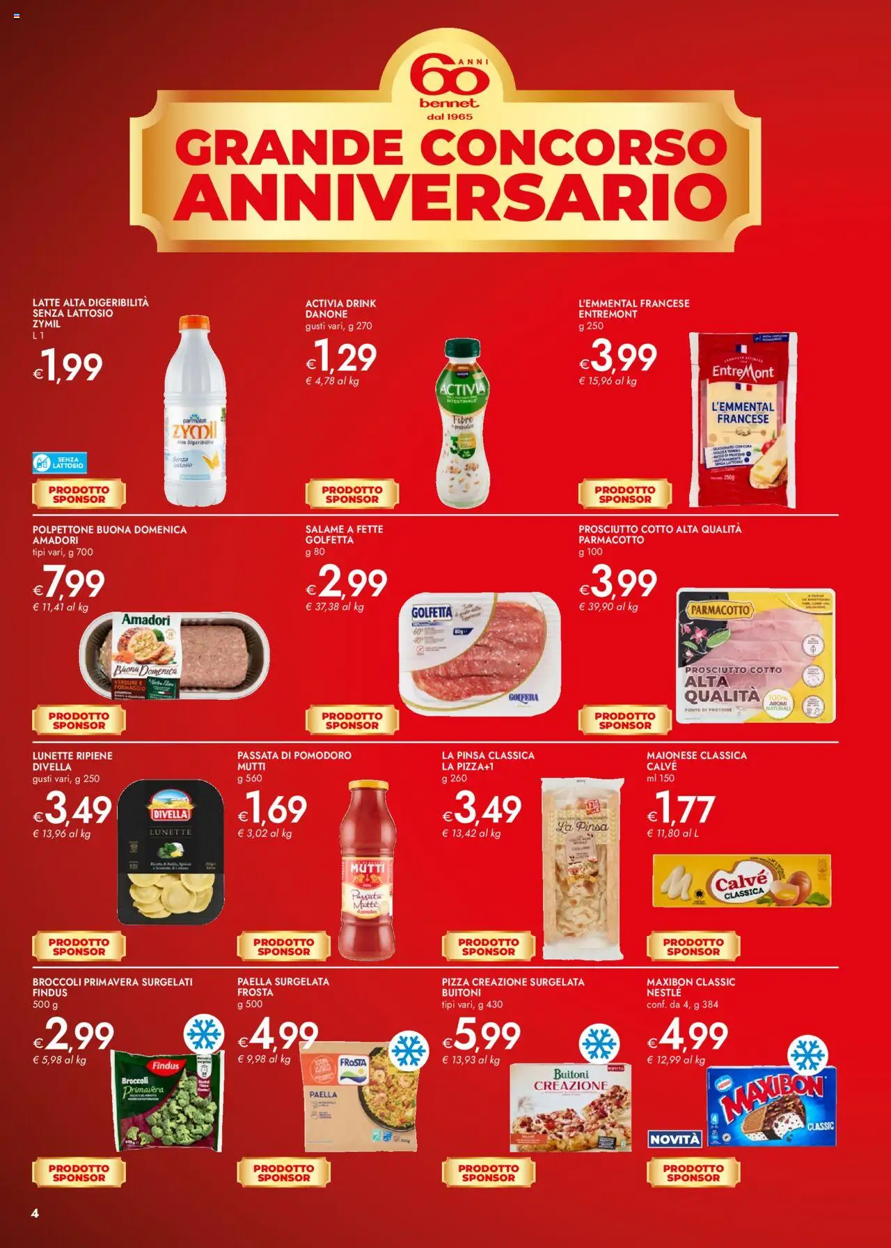 Volantino bennet del 11.09.2025 | Pagina: 4 | Prodotti: Salame, Latte, Passata di pomodoro, Paella
