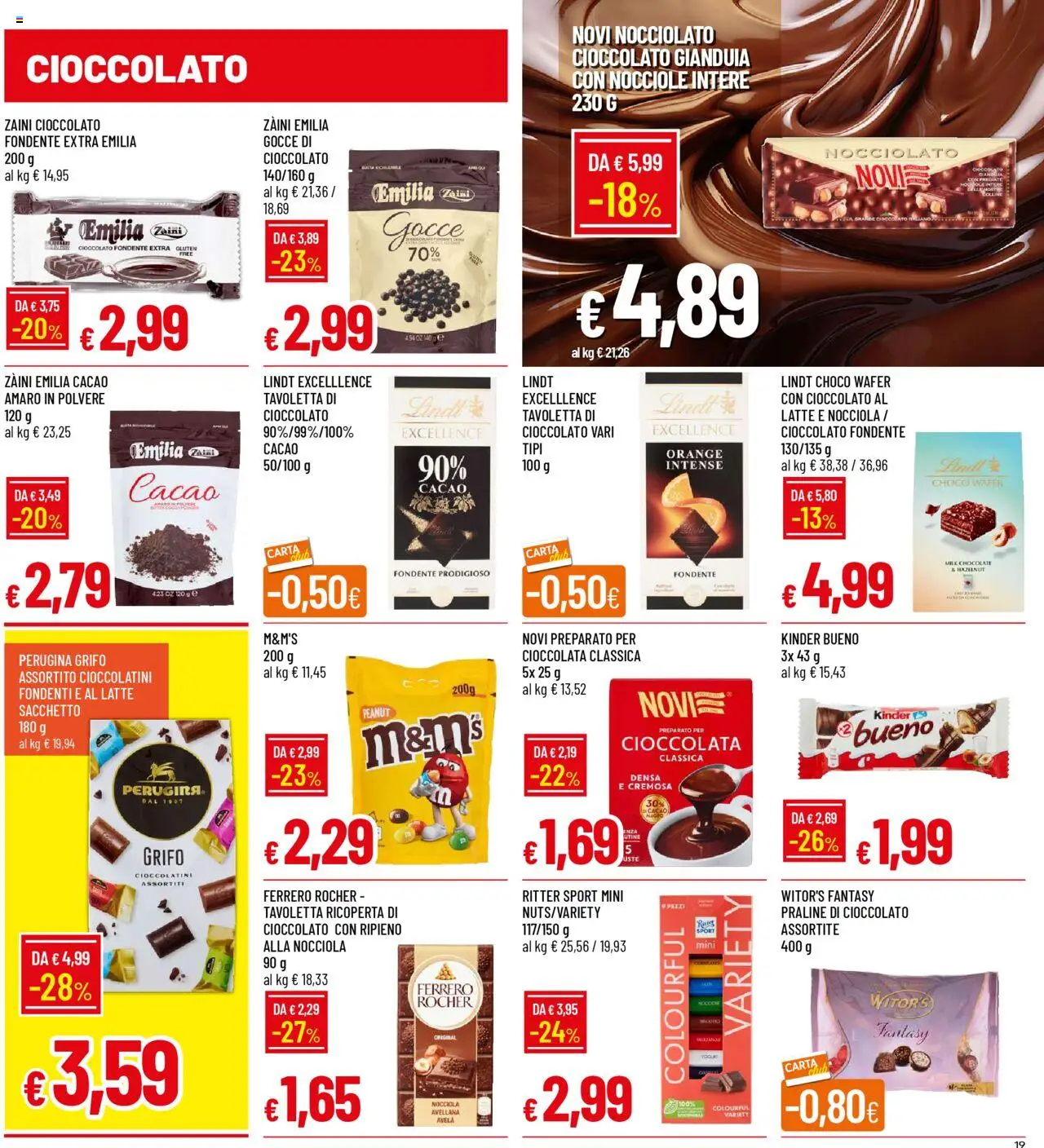 Volantino Galassia del 06.10.2025 | Pagina: 19 | Prodotti: Cioccolato, Nocciole, Cioccolatini, Amaro