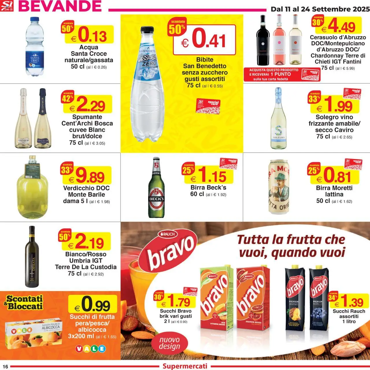 Volantino Sì con Te del 11.09.2025 | Pagina: 16 | Prodotti: Zucchero, Vino, Ananas, Bibite