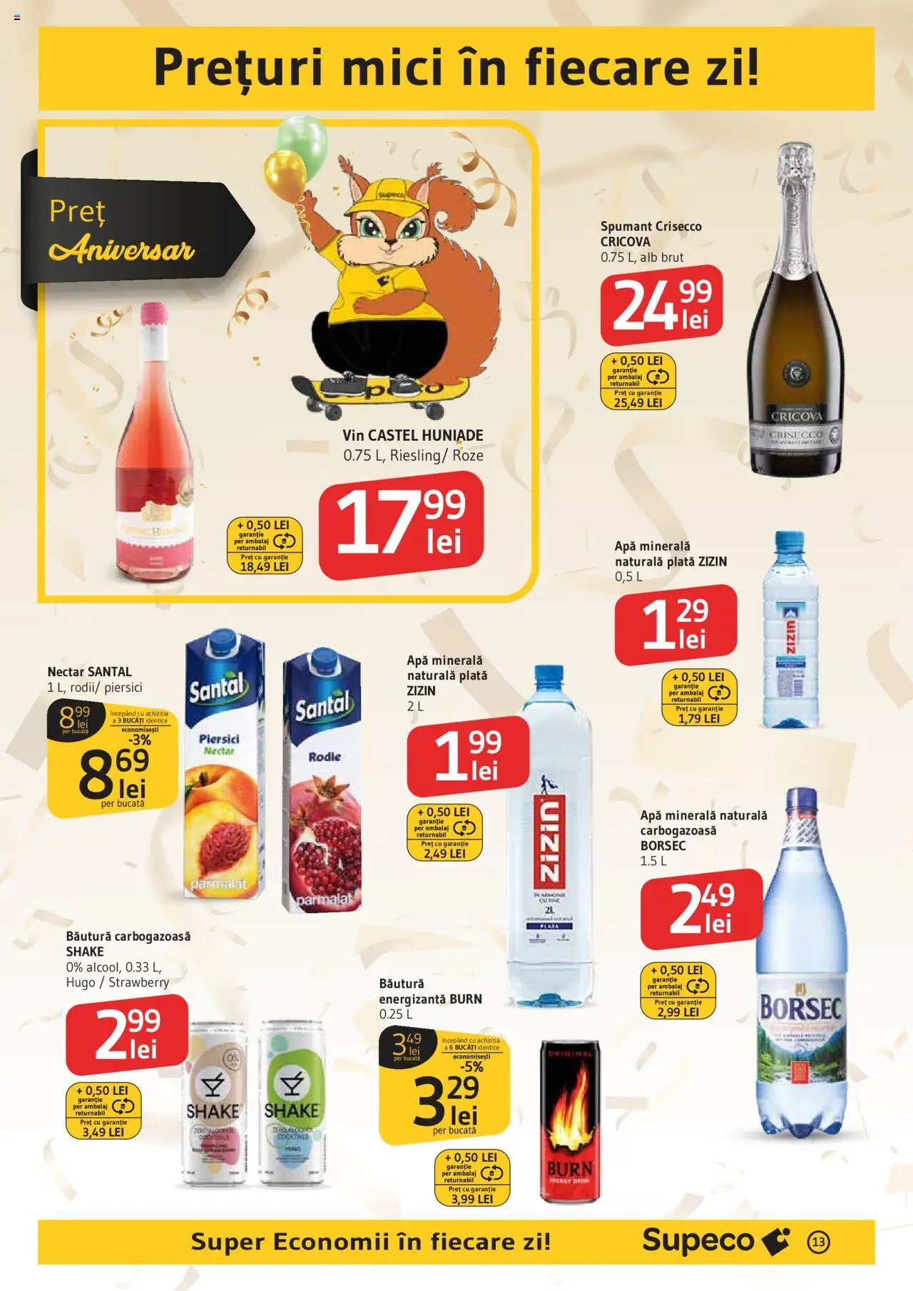 Noul catalog Supeco – valabil de la 04.09.2025 | Pagină: 13 | Produse: Mici, Vin, Apă, Shake