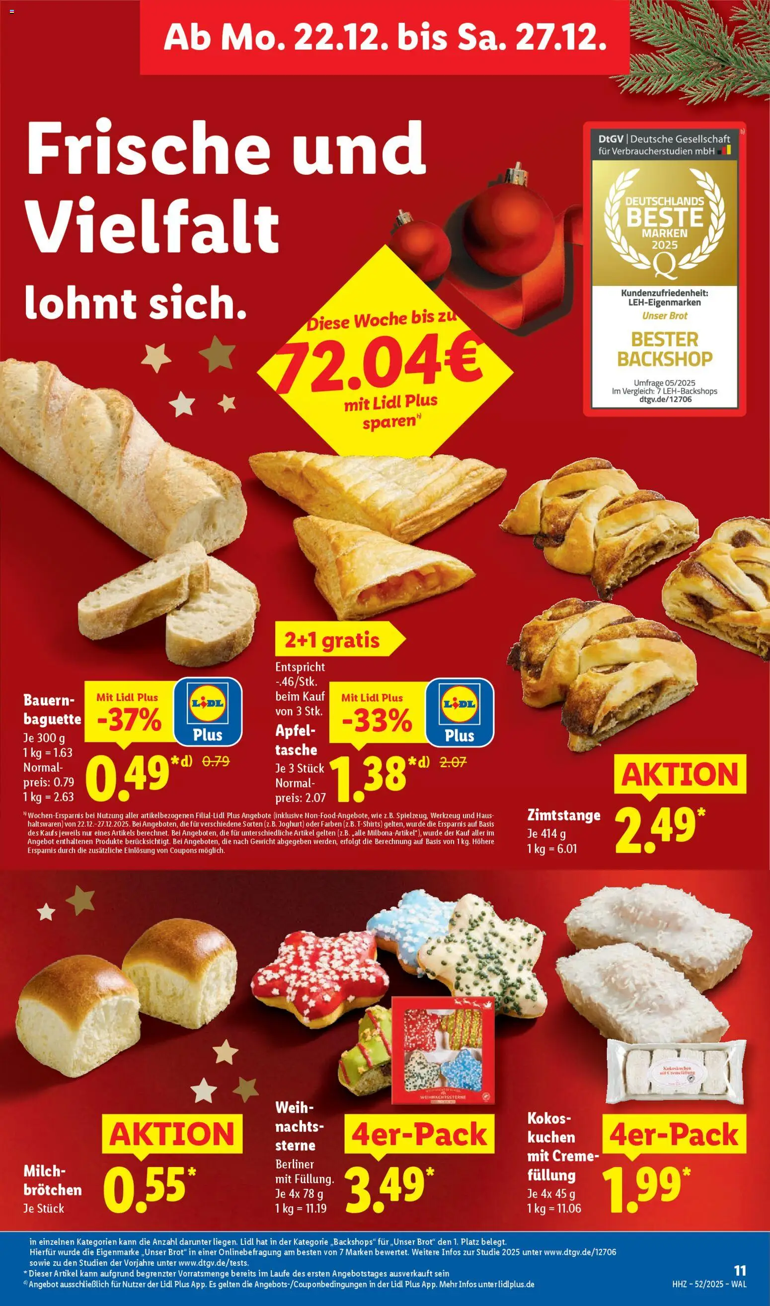 Lidl Prospekt Kornwestheim – gültig ab 22.12.2025 | Seite: 19 | Produkte: Joghurt, Baguette, Creme, Kuchen