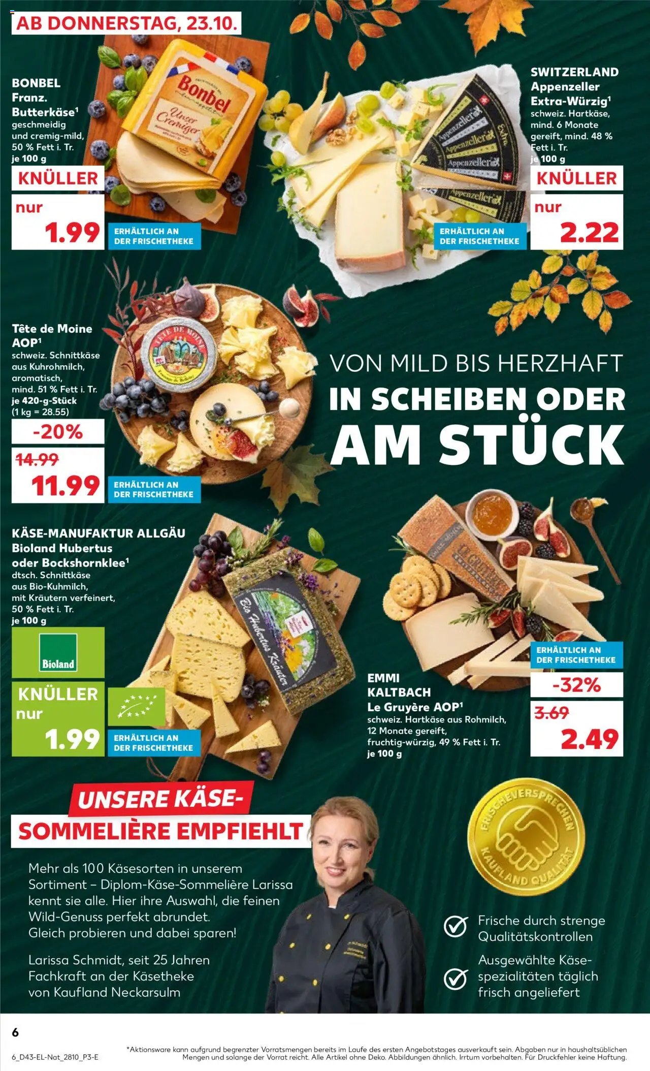 Kaufland - Broschüre – gültig ab 23.10.2025 | Seite: 6 | Produkte: Butter, Käse