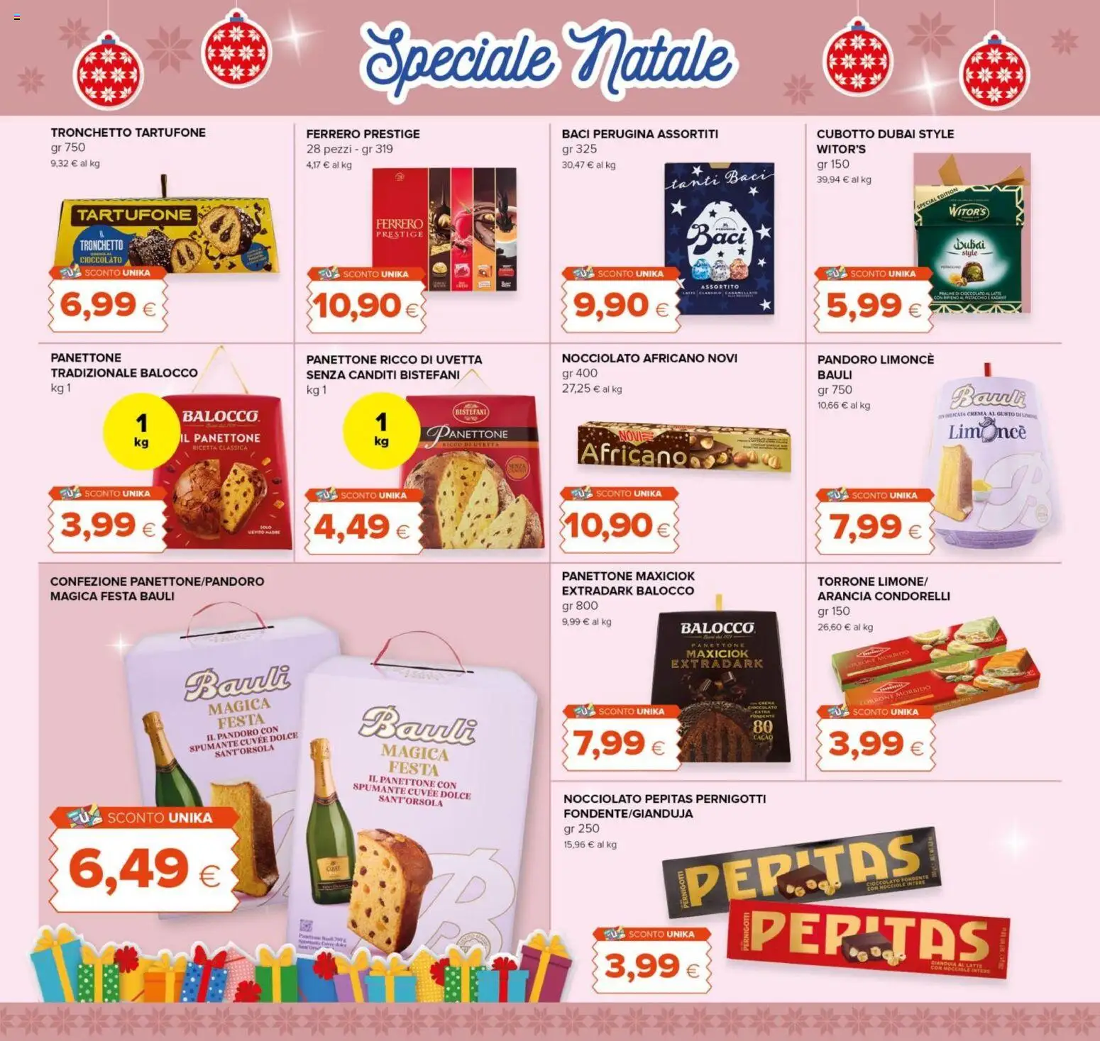 Volantino Oasi del 16.12.2025 | Pagina: 2 | Prodotti: Crema, Cioccolato, Panettone, Spumante