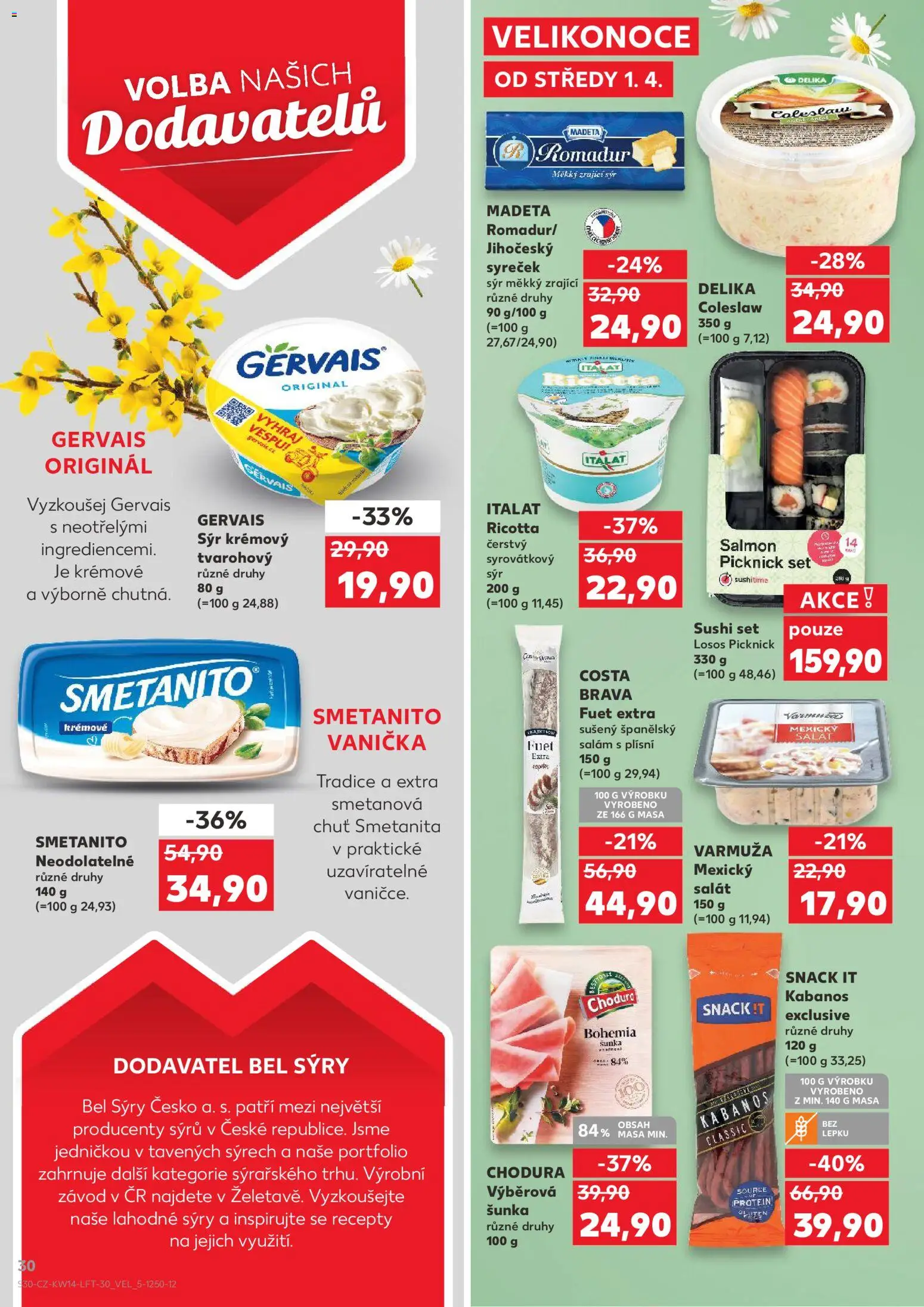 Kaufland leták - Liberec od 01.04.2026 | Strana: 30 | Produkty: Fuet Extra, Sushi, Sushi set, Fuet