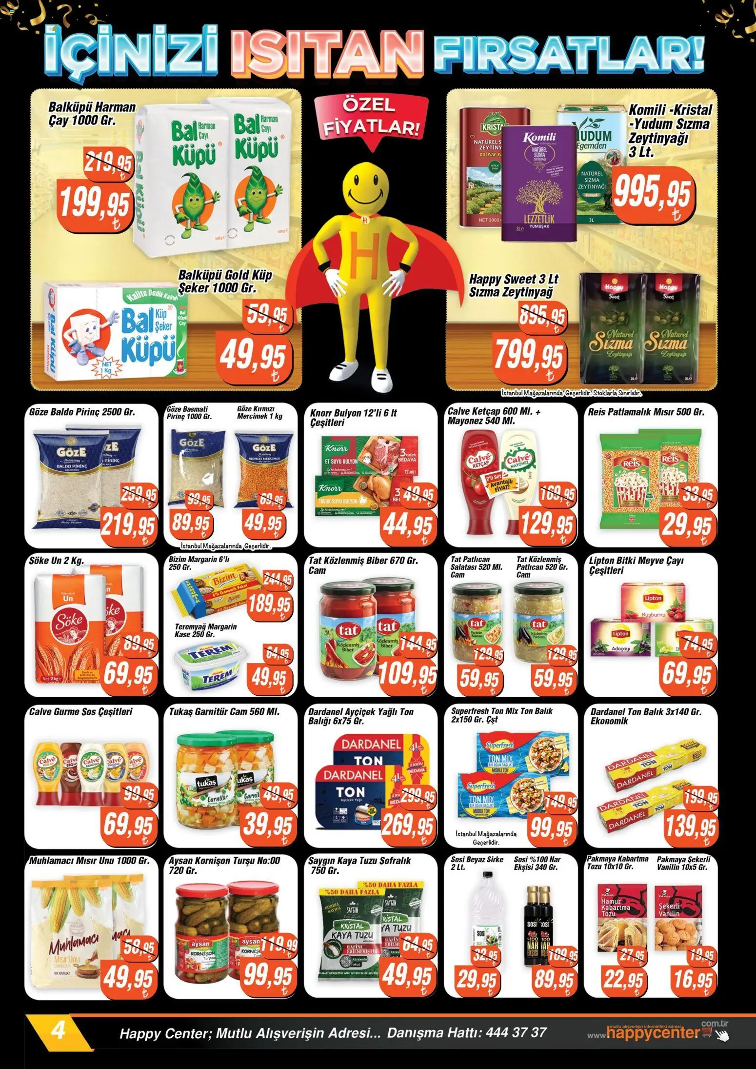 Happy Center - Katalog - 21.01.2026 tarihinden itibaren geçerlidir | Sayfa: 4 | Ürünler: Sirke, Balık, Klementiinit, Mısır