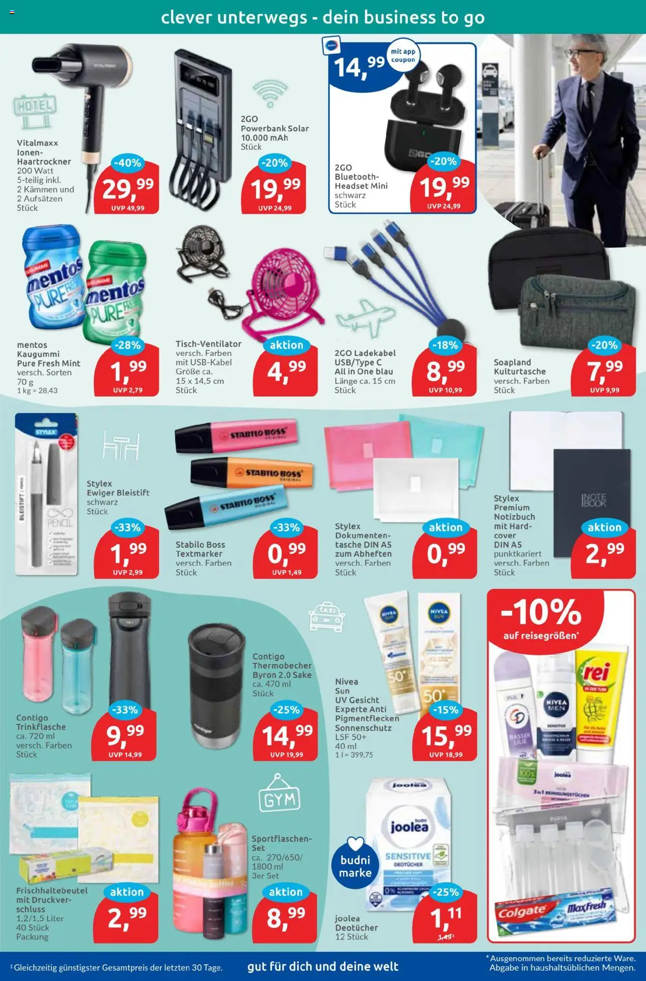 Budni Prospekt 	 - gültig ab dem 25.08.2025 | Seite: 7 | Produkte: Wasser, Headset, Powerbank, Notizbuch