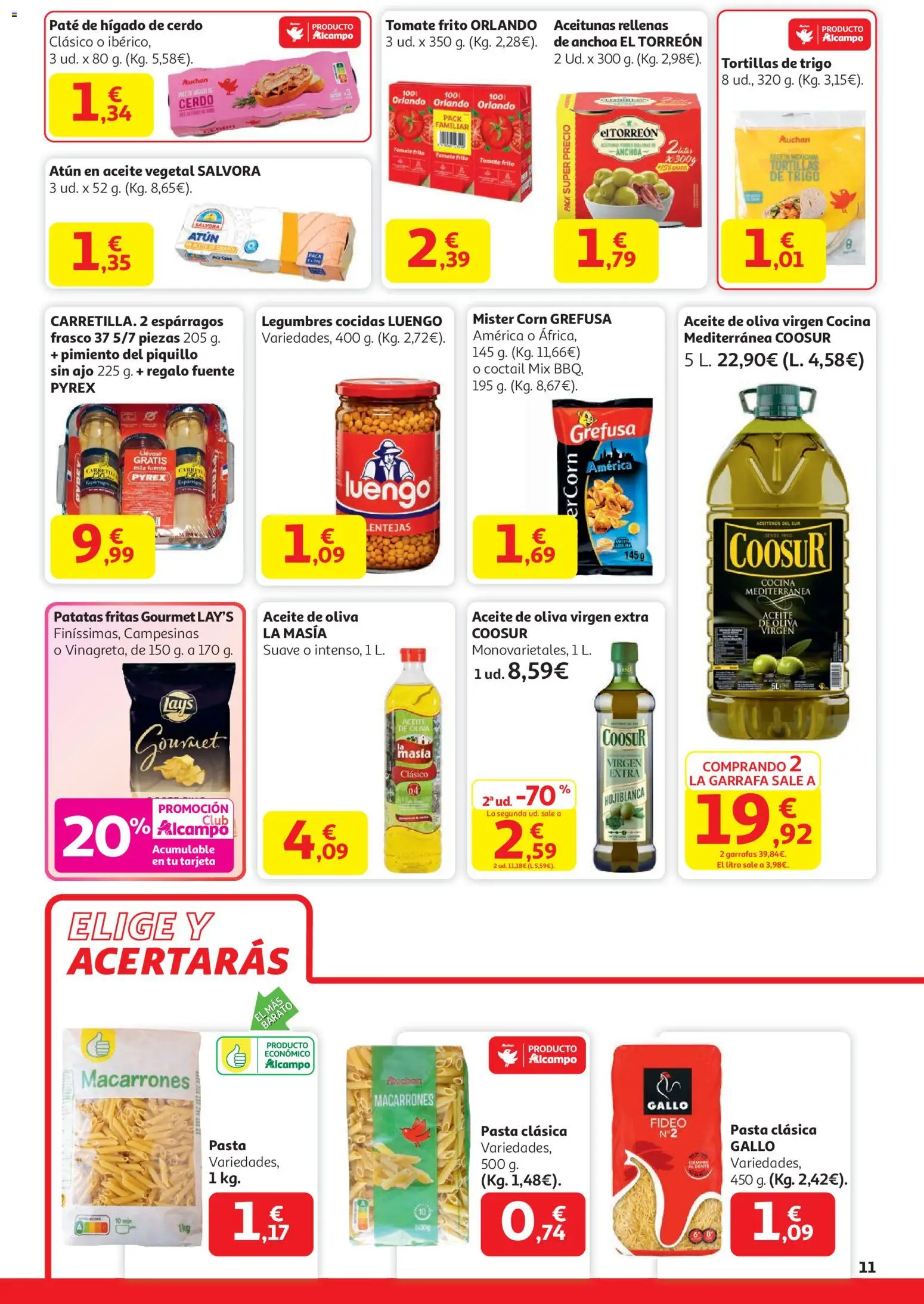 Alcampo - HP Catalan  │ válido desde el 15.01.2026 | Página: 11 | Productos: Paté, Aceite de oliva virgen extra, Cocina, Anchoa