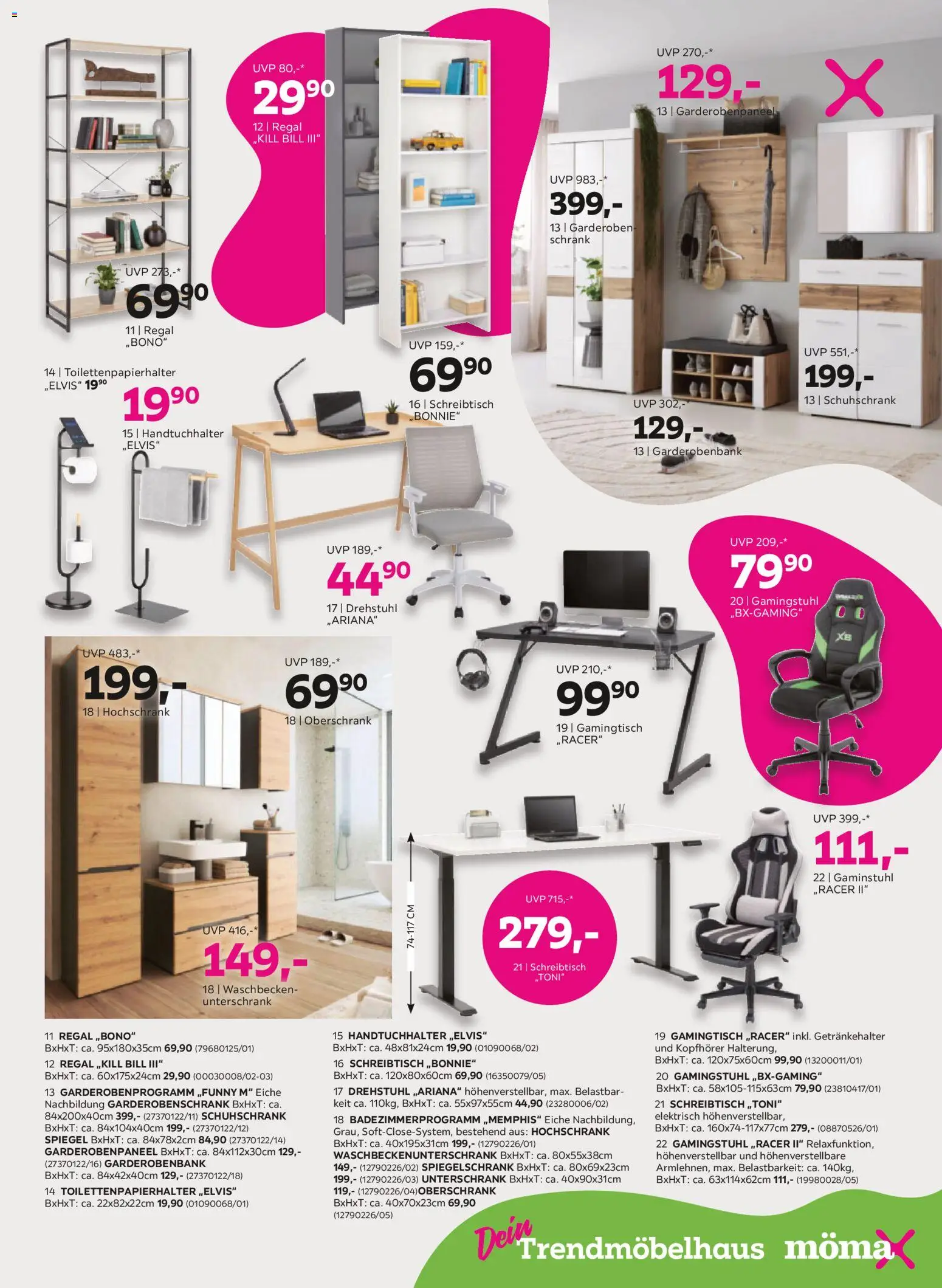 Mömax Prospekt aktuell gültig ab 14.04.2026 | Seite: 11 | Produkte: Kopfhörer, Schrank, Waschbecken, Spiegel