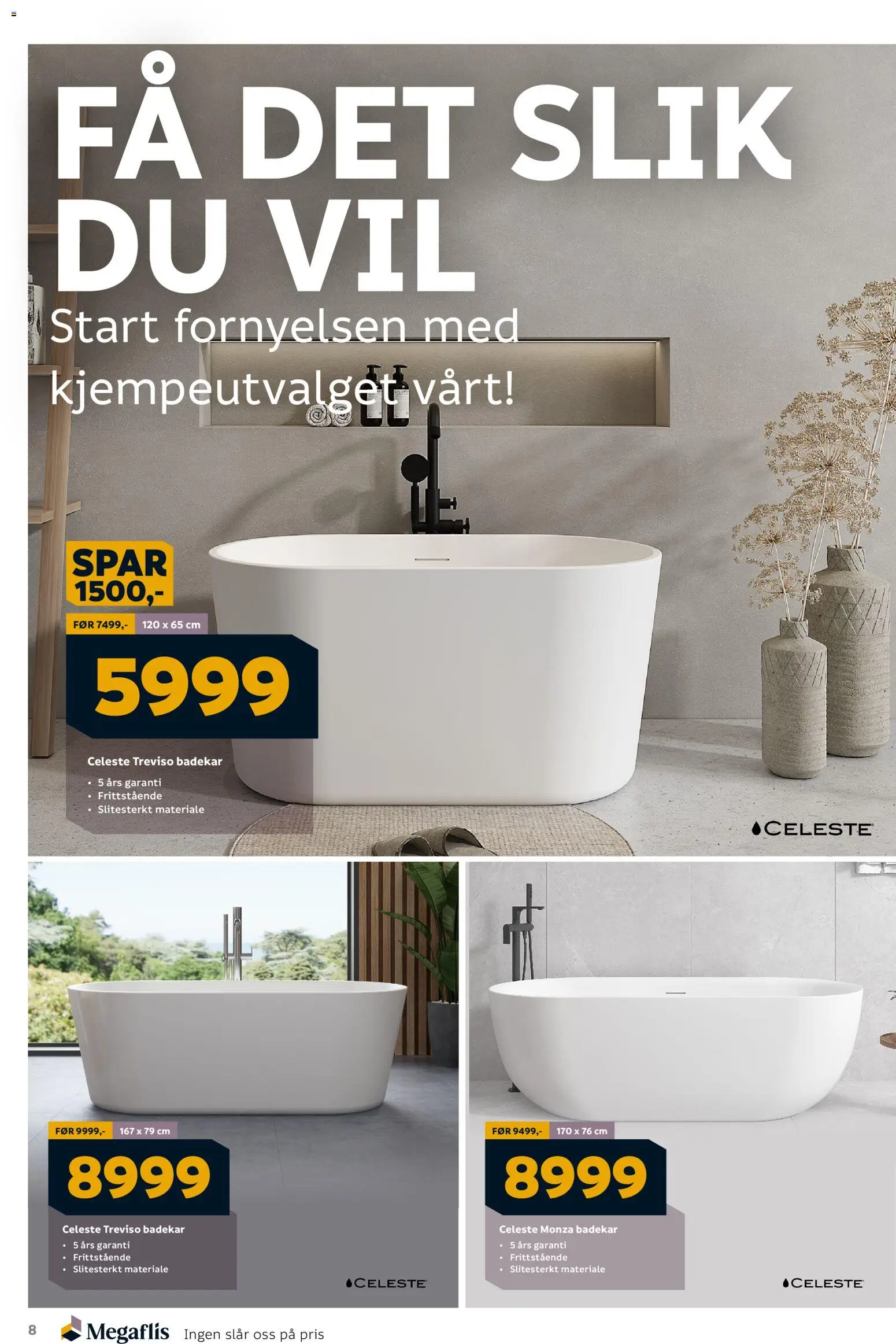 {H1} | Side: 8 | Produkter: Badekar