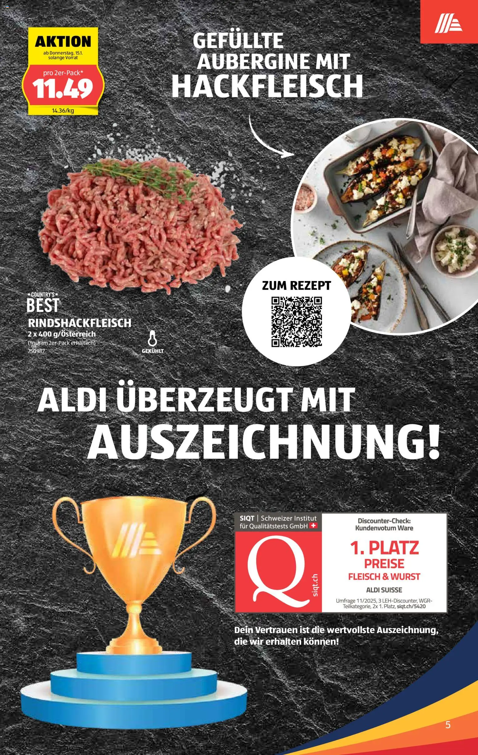 Aldi Aktionen – gültig ab 15.01.2026 | Seite: 6 | Produkte: Aubergine, Wurst