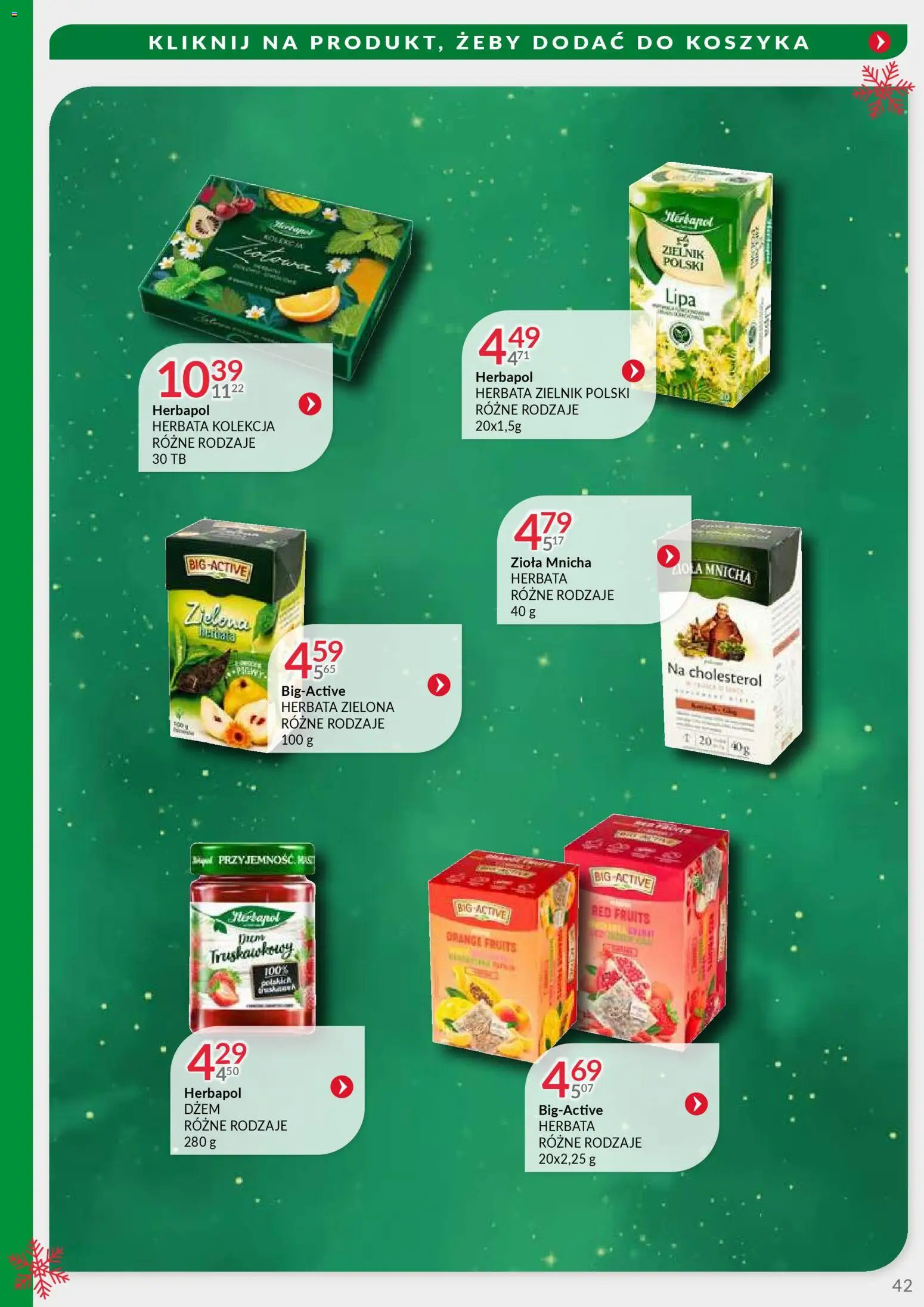 Eurocash Gazetka - Oferta Handlowa MR Południowy Wschód od 24.11.2025 | Strona: 42 | Produkty: Dżem, Herbata