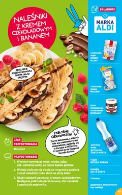 Pogląd oferty "Aldi Gazetka - Przepisy na pyszne śniadanie" - ważna od 05.08.2024 | Strona: 18 | Produkty: Ciasto, Mleko, Krem, Naleśniki