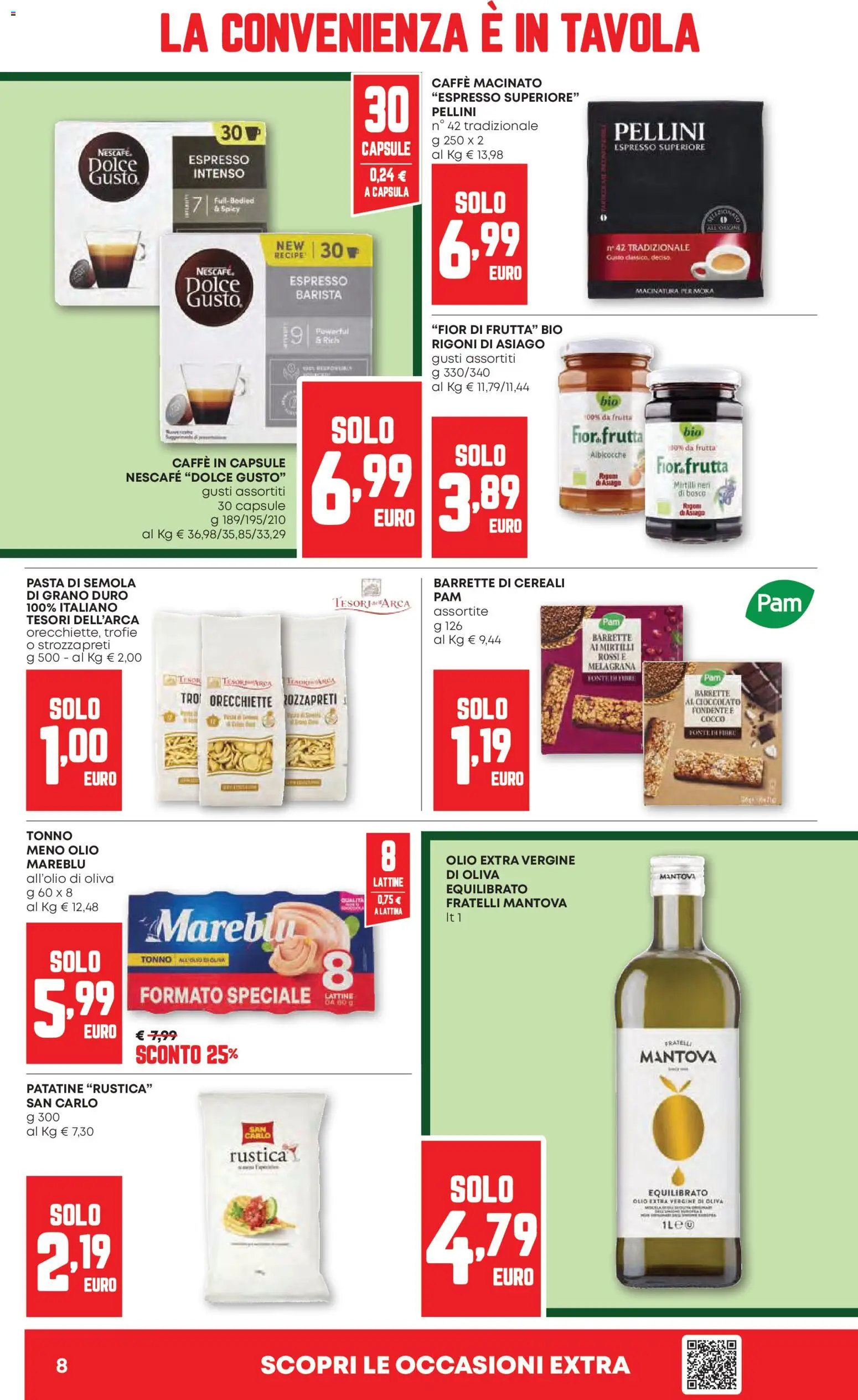 Volantino PAM del 07.04.2026 | Pagina: 8 | Prodotti: Cereali, Patatine, Mirtilli, Olio di Oliva
