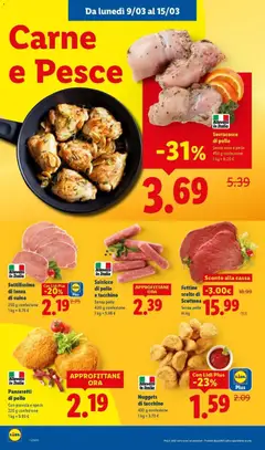 Anteprima del volantino Nuggets di tacchino, 430 g confezione valido a partire dal 09.03.2026 | Pagina: 12 | Prodotti: Speck, Nuggets, Suino, Tacchino