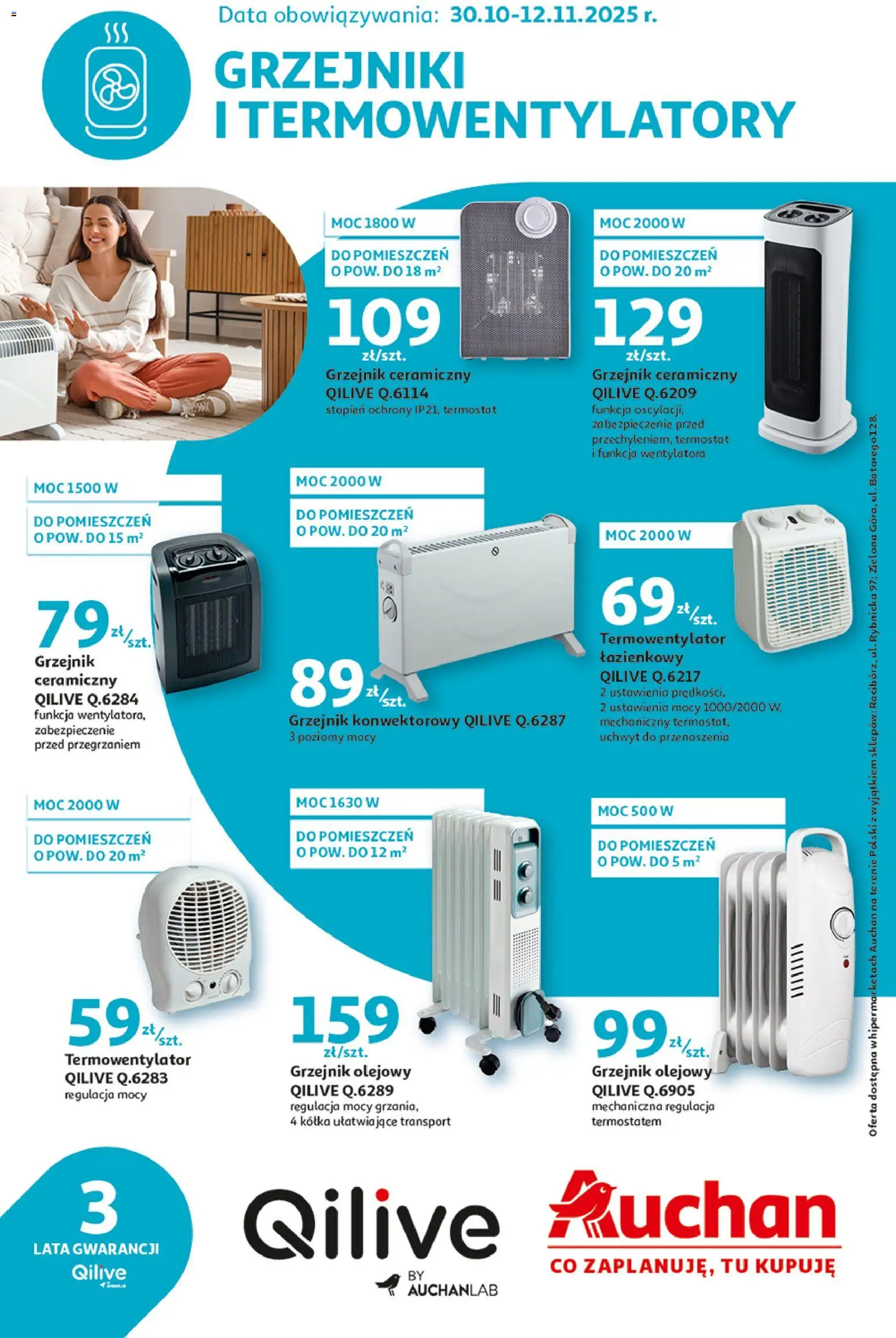 Auchan Gazetka - Grzejniki i termowentylatory od 30.10.2025 | Strona: 1