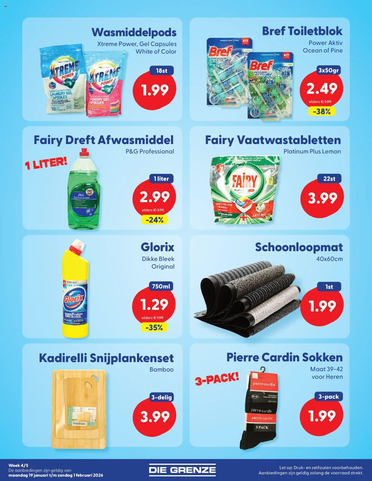 {H1} | Pagina: 5 | Producten: Sokken, Afwasmiddel, Gel